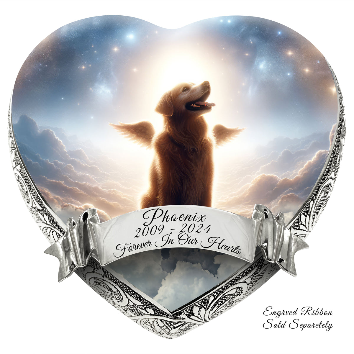 Eternal Elegance Dog Urns Golden Retriever - Meteor Trail Dog Urn