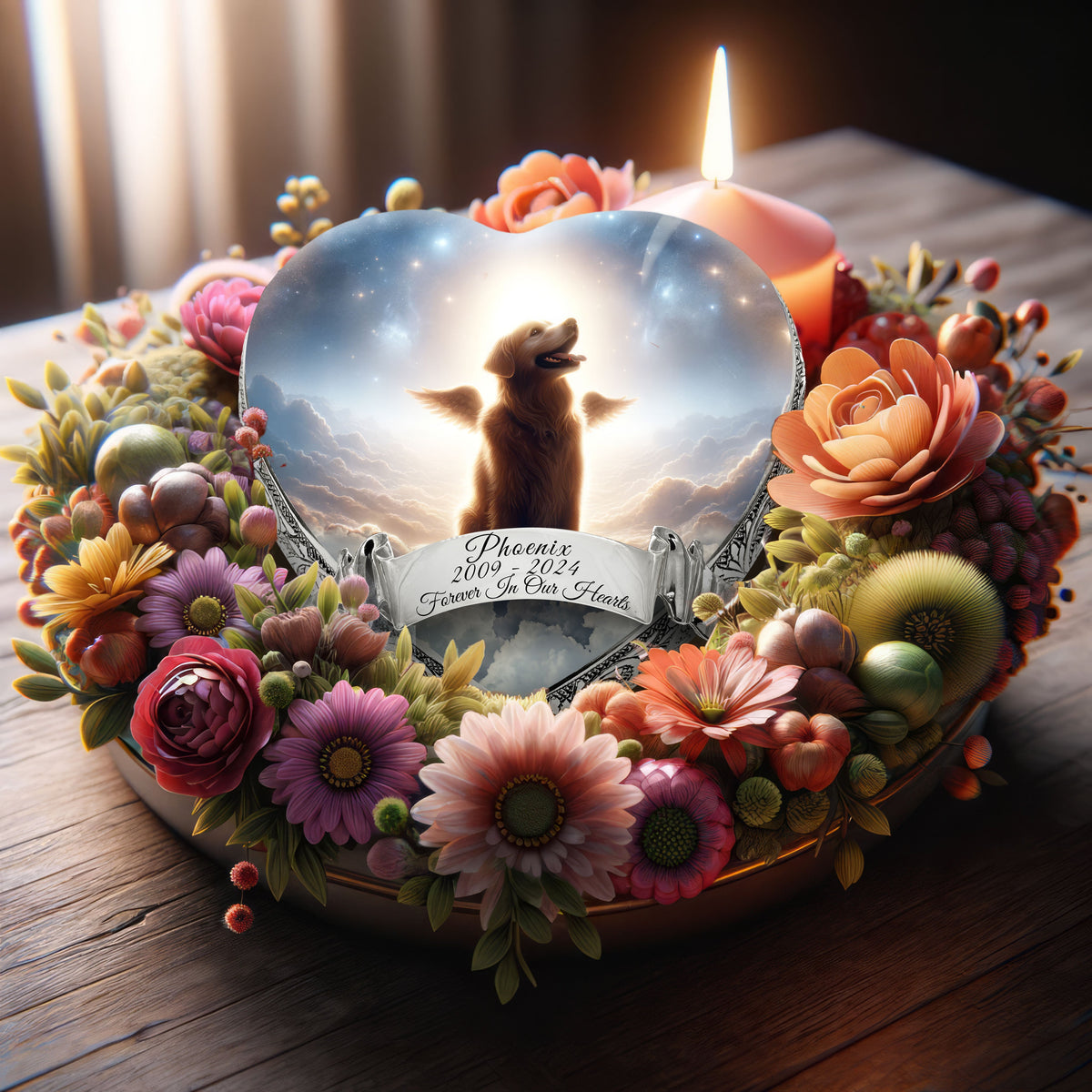 Eternal Elegance Dog Urns Golden Retriever - Meteor Trail Dog Urn