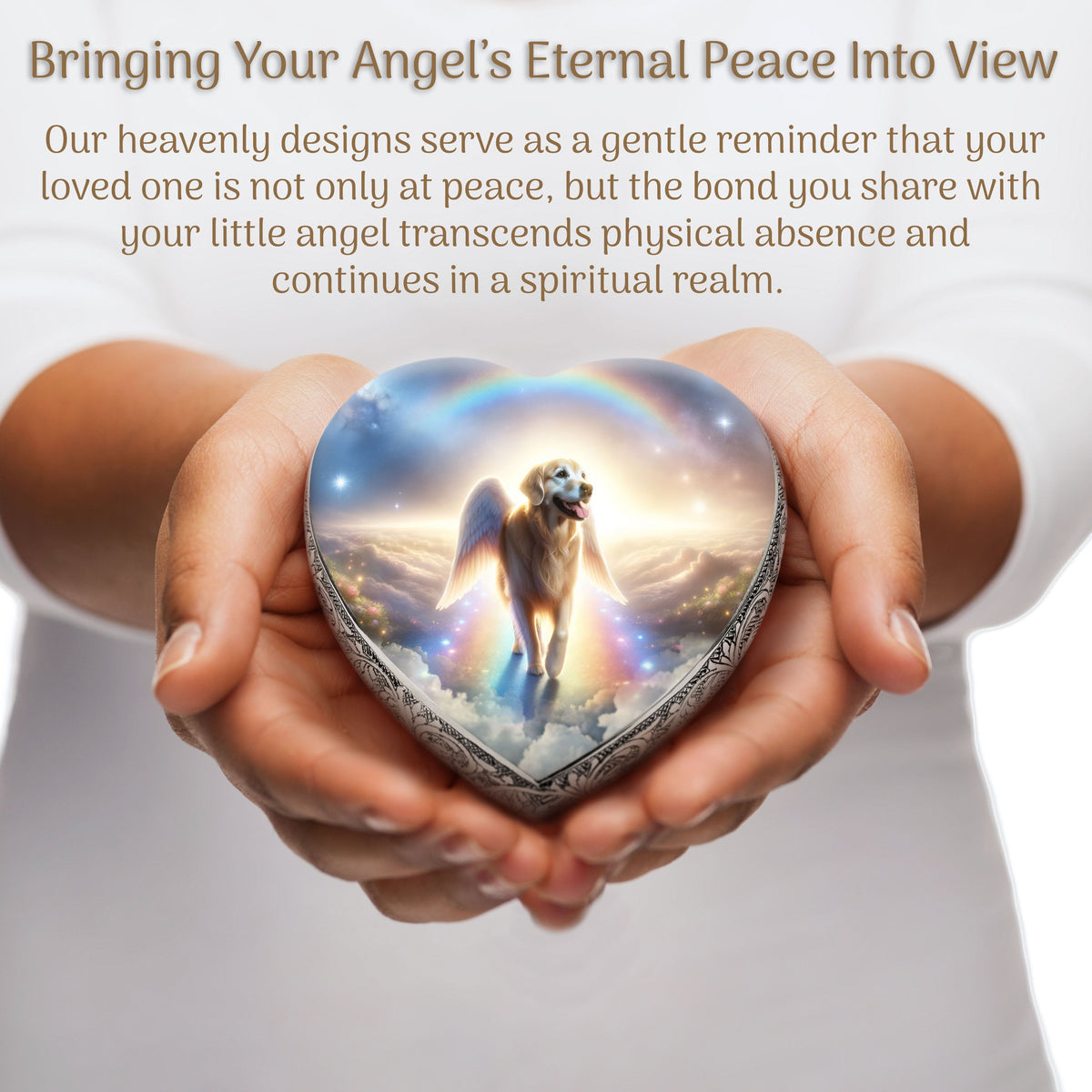 Eternal Elegance Dog Urns Golden Retriever - Rainbow Arc Dog Urn