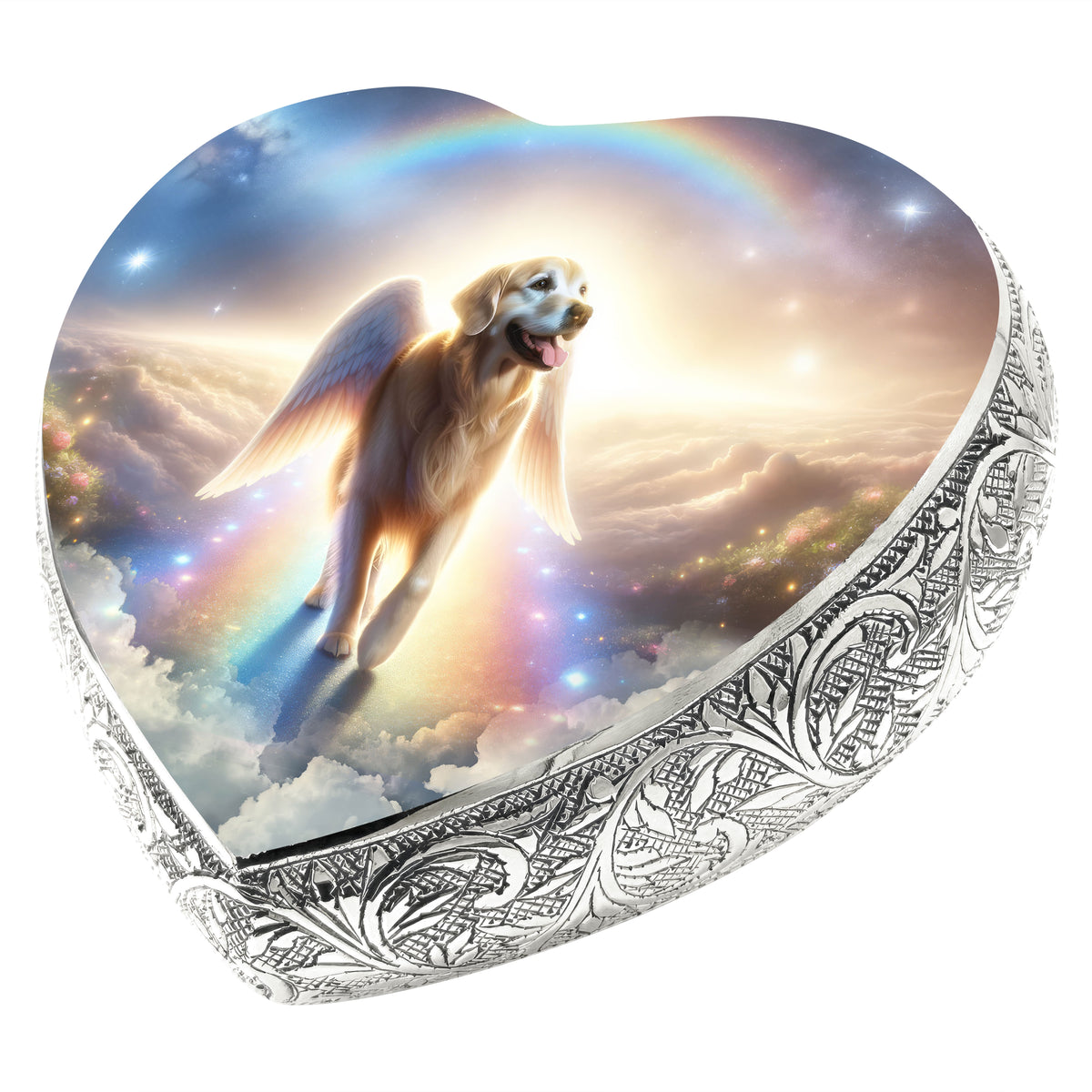 Eternal Elegance Dog Urns Golden Retriever - Rainbow Arc Dog Urn