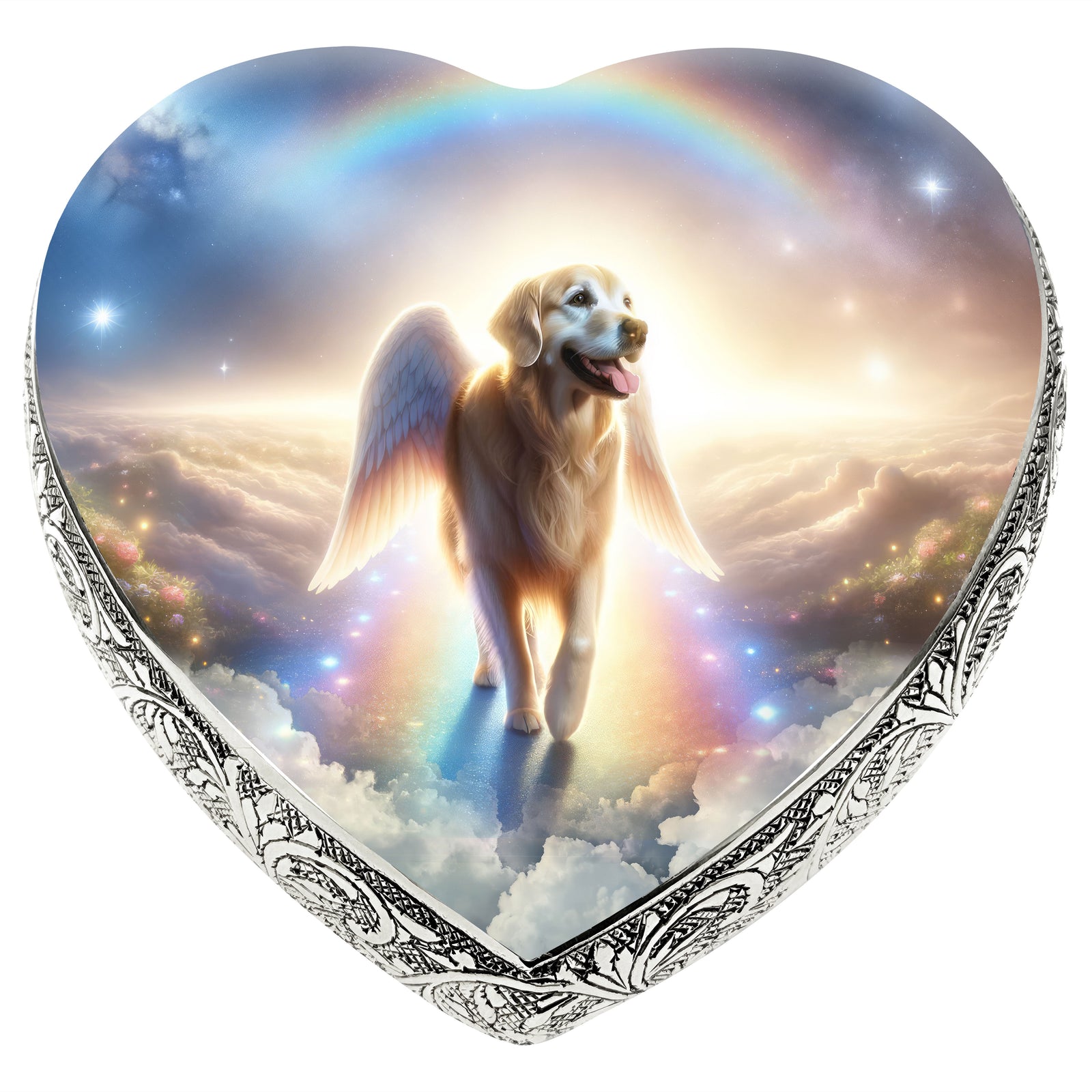 Eternal Elegance Dog Urns Golden Retriever - Rainbow Arc Dog Urn