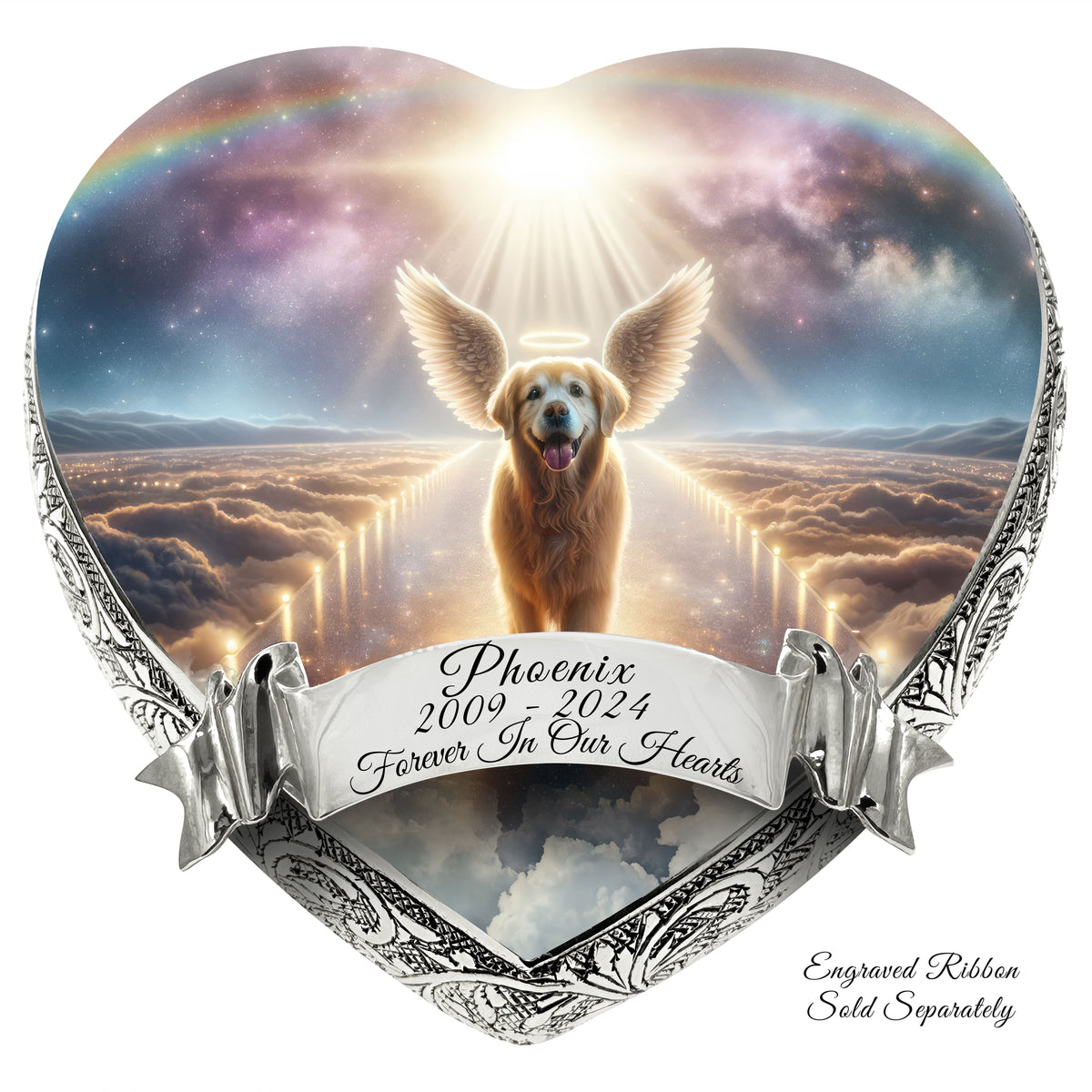 Eternal Elegance Dog Urns Golden Retriever - Rainbow Bridge Dog Urn