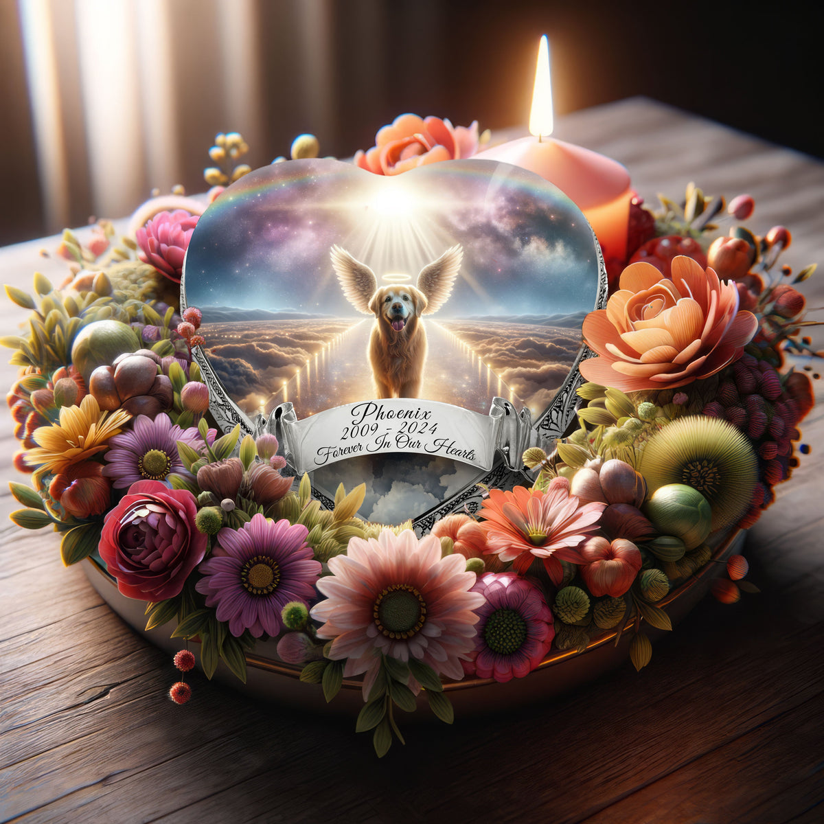 Eternal Elegance Dog Urns Golden Retriever - Rainbow Bridge Dog Urn