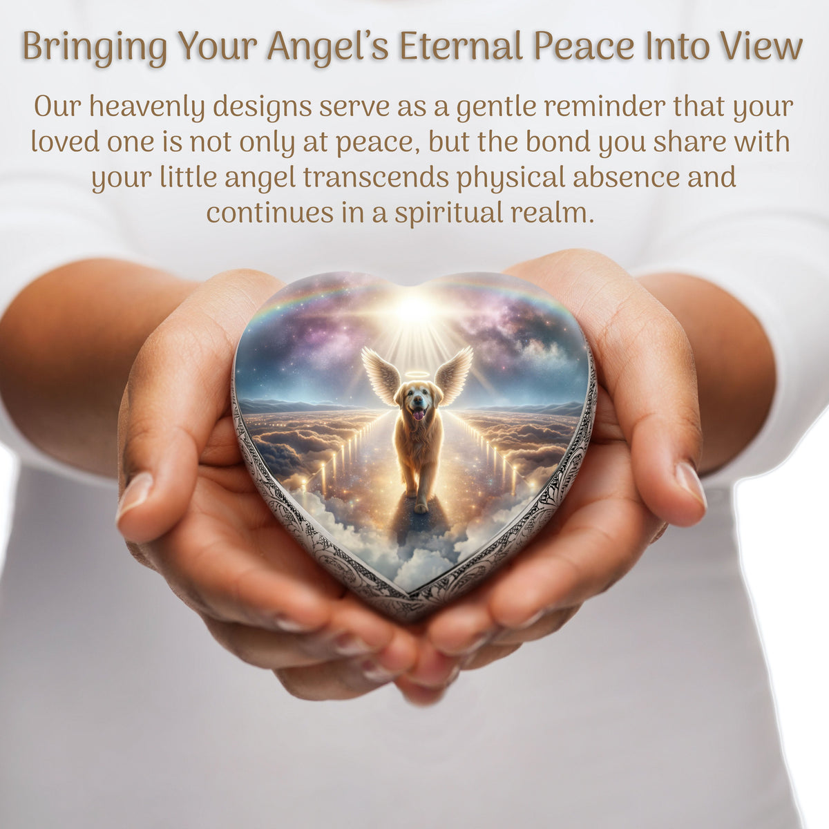 Eternal Elegance Dog Urns Golden Retriever - Rainbow Bridge Dog Urn