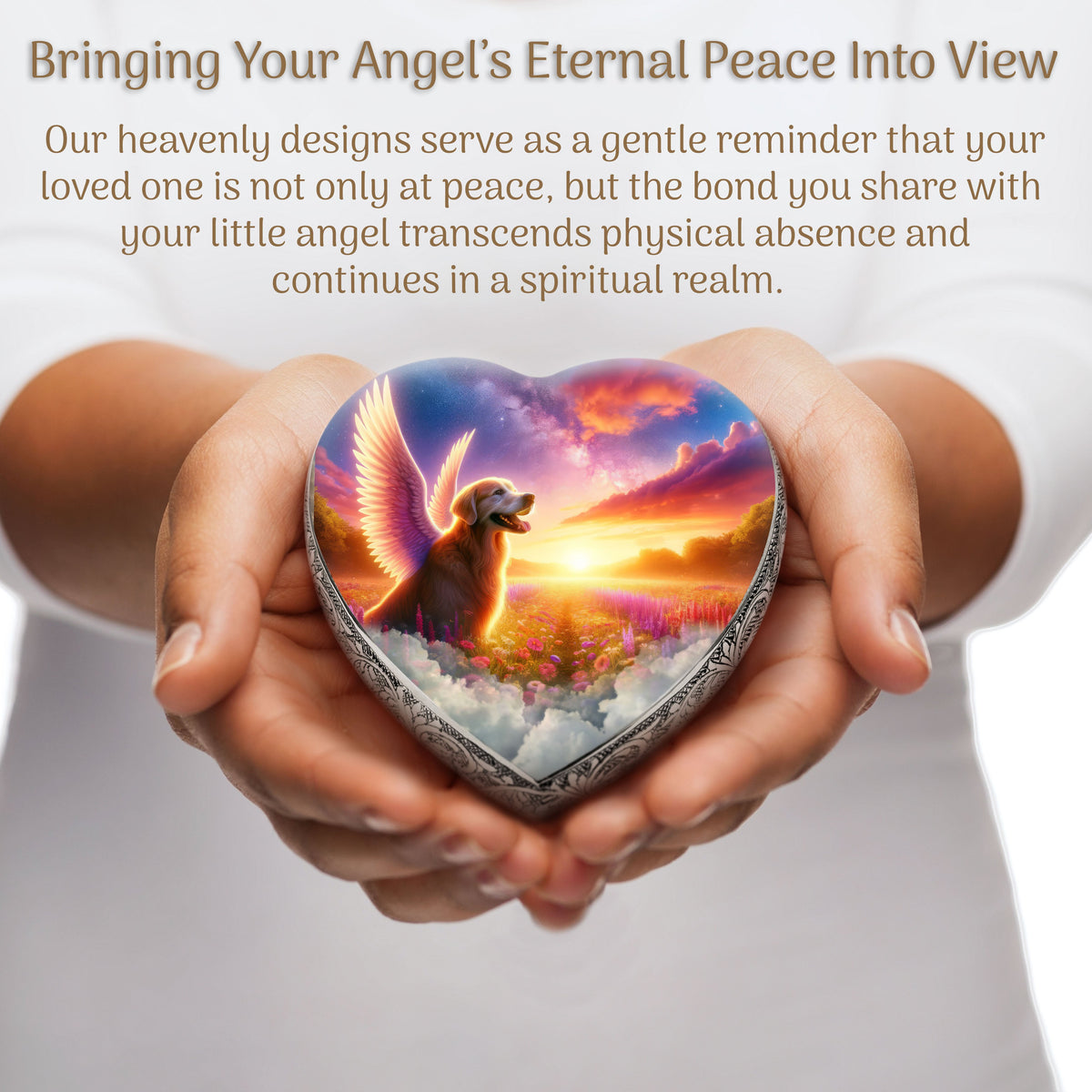 Eternal Elegance Dog Urns Golden Retriever - Seraphim Shine Dog Urn