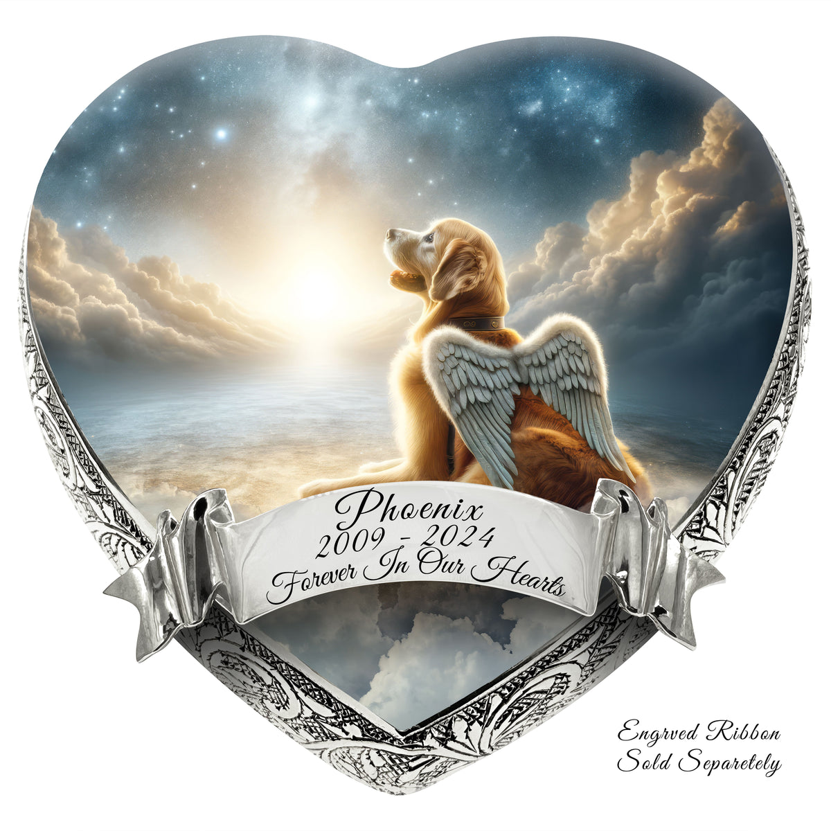 Eternal Elegance Dog Urns Golden Retriever - Stellar Silk Dog Urn