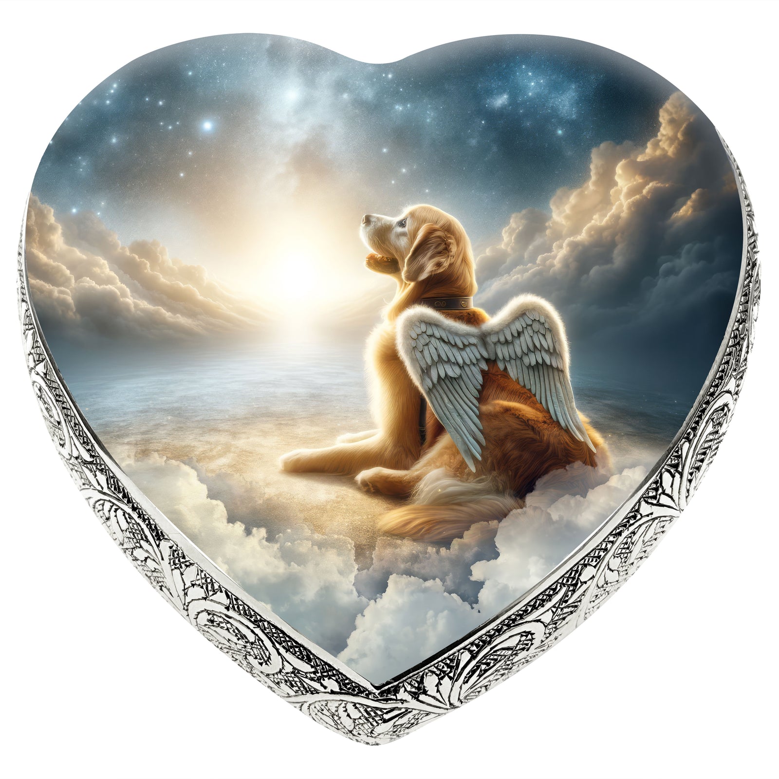 Eternal Elegance Dog Urns Golden Retriever - Stellar Silk Dog Urn