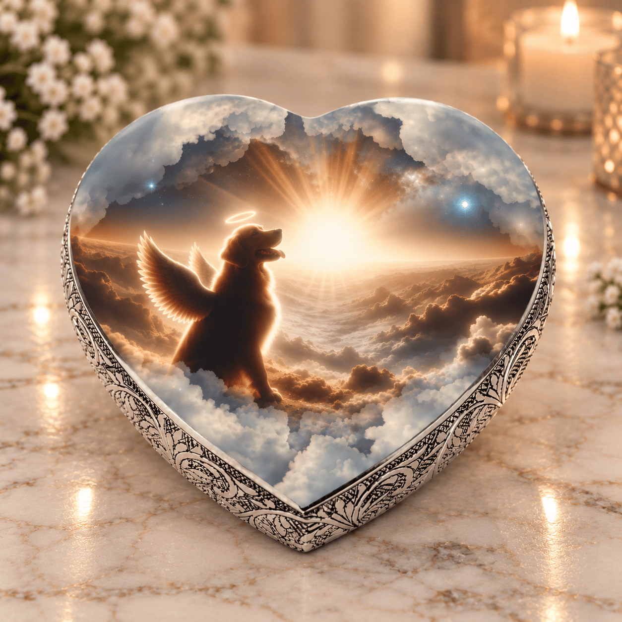 Eternal Elegance Dog Urns Golden Retriever Urn - Dog Urn - Divine Drift Urn for Dog Ashes