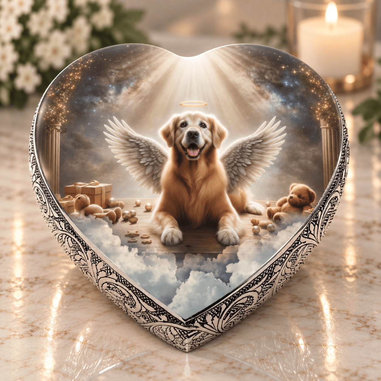 Eternal Elegance Dog Urns Golden Retriever Urn - Dog Urn Empyrean Elegance Urn for Dog Ashes