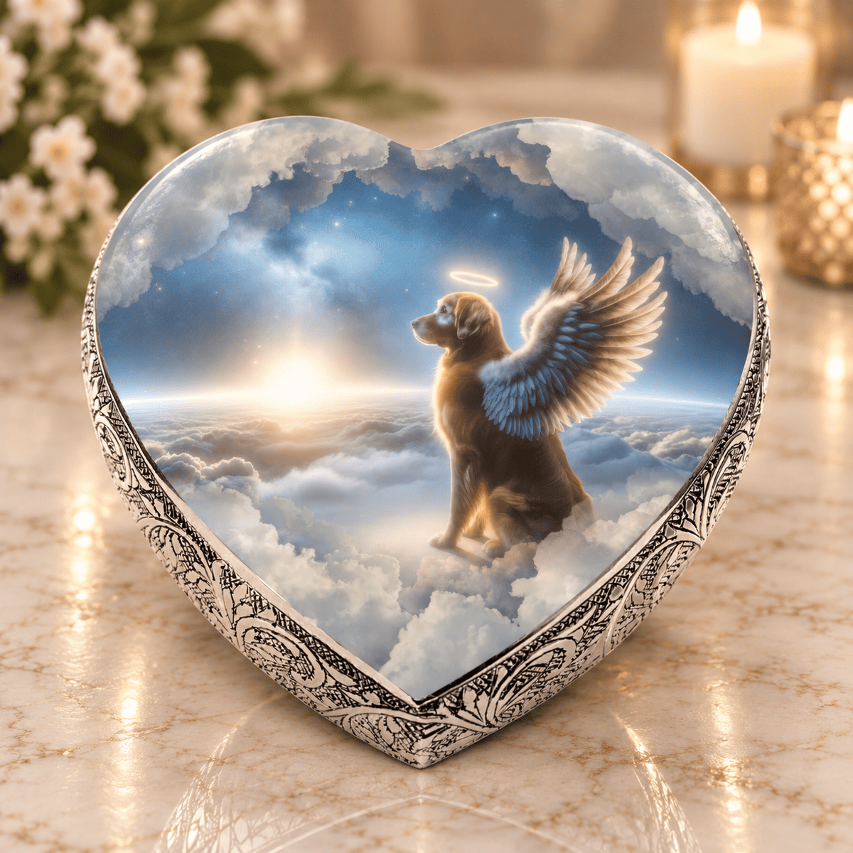 Eternal Elegance Dog Urns Golden Retriever Urn - Dog Urn - Galactic Gaze Urn for Dog Ashes