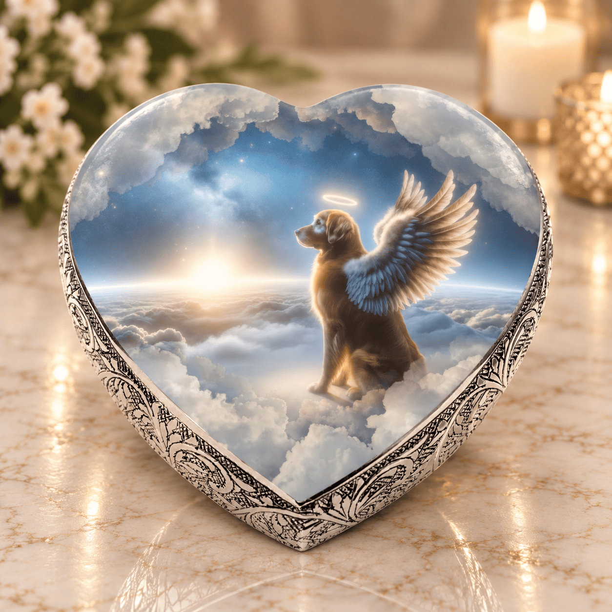 Eternal Elegance Dog Urns Golden Retriever Urn - Dog Urn - Galactic Gaze Urn for Dog Ashes
