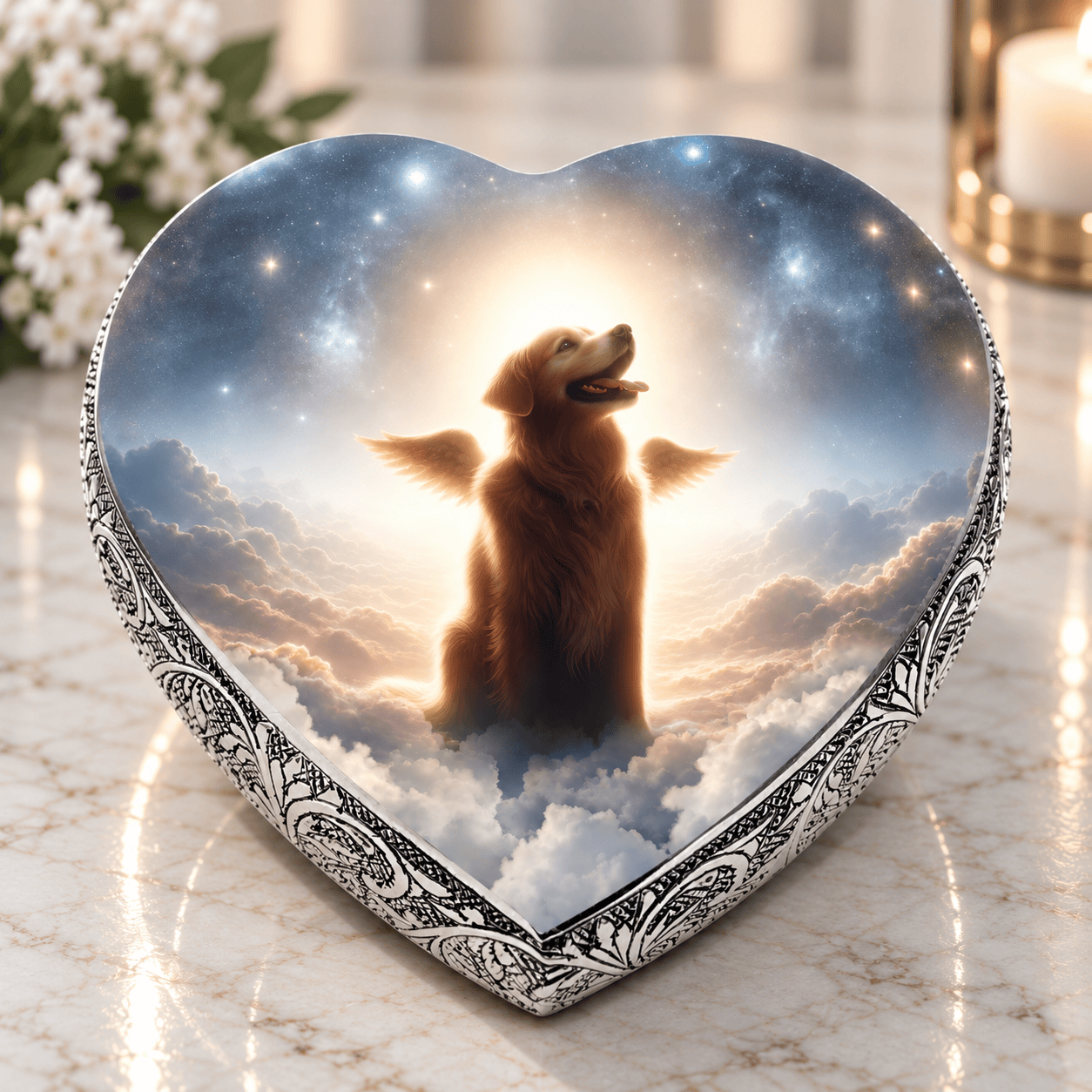 Eternal Elegance Dog Urns Golden Retriever Urn - Dog Urn - Meteor Trail Urn for Dog Ashes