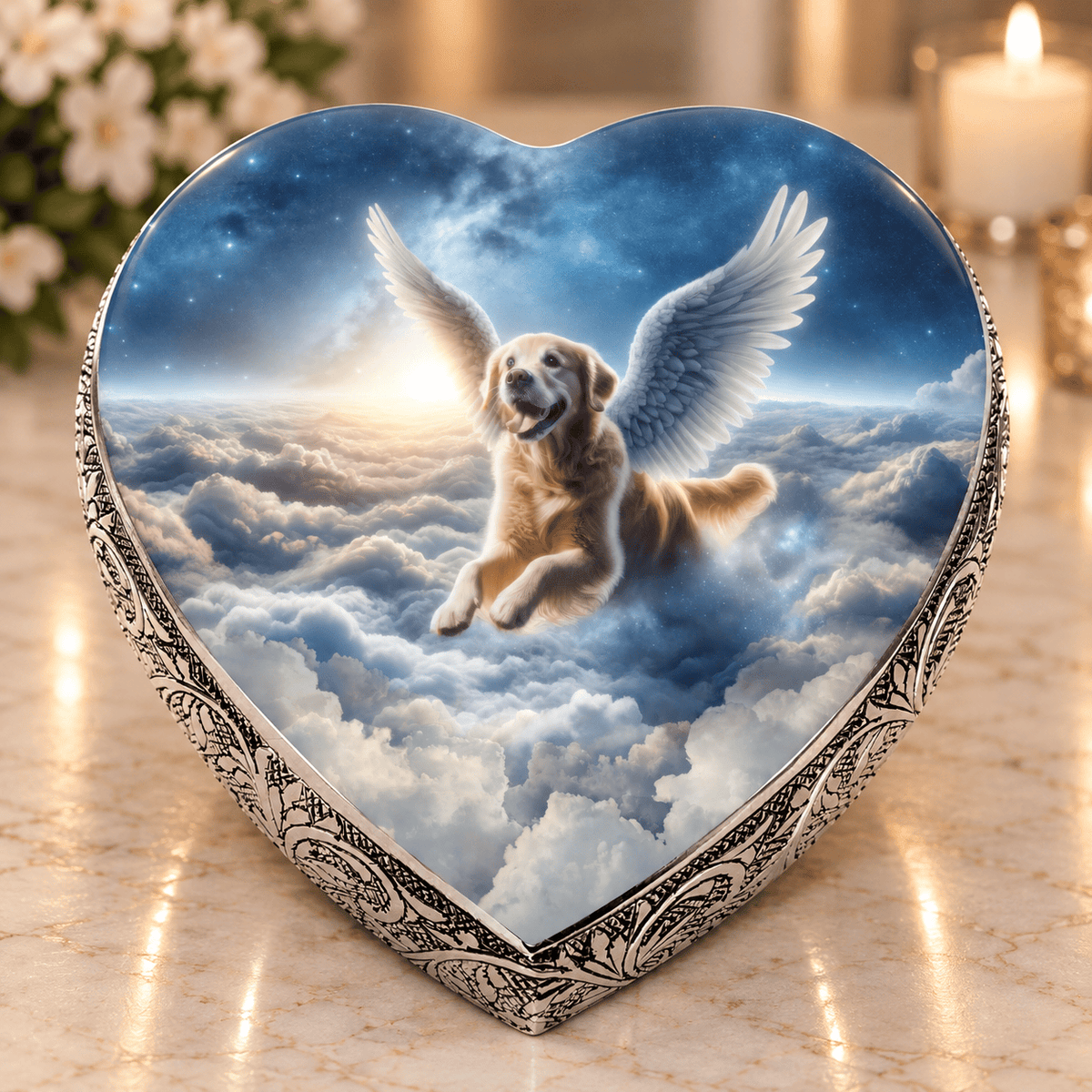 Eternal Elegance Dog Urns Golden Retriever Urn - Dog Urn - Nova Glow Urn for Dog Ashes