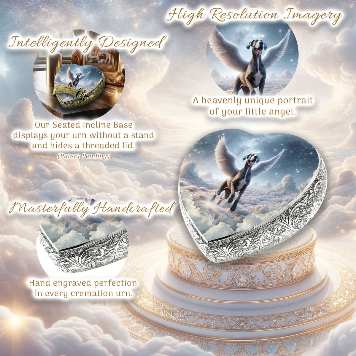 Eternal Elegance Dog Urns Great Dane - Heavenly Dreamscape Dog Urn