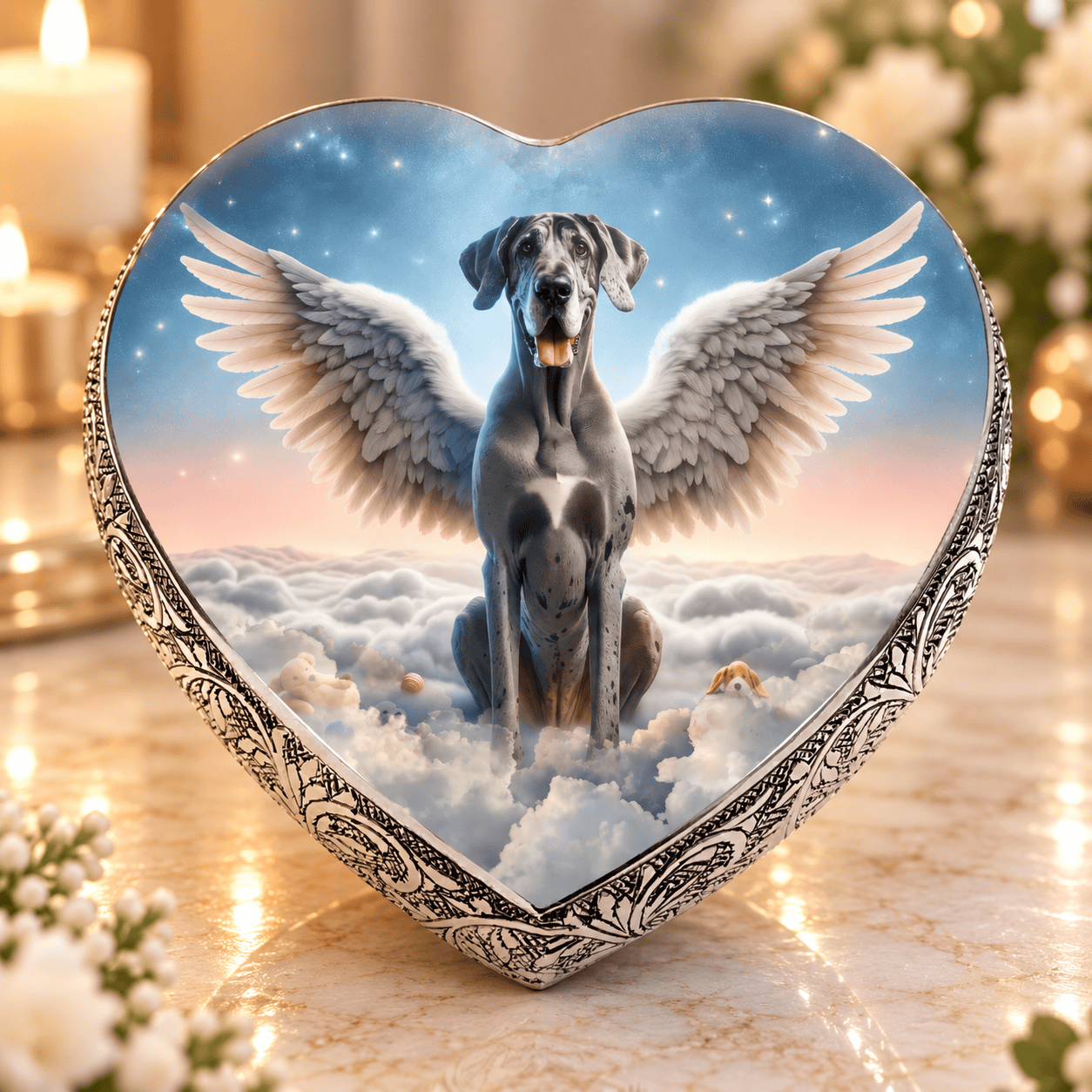 Eternal Elegance Dog Urns Great Dane Urn - Dog Urn - Celestial Vision Urn for Dog Ashes