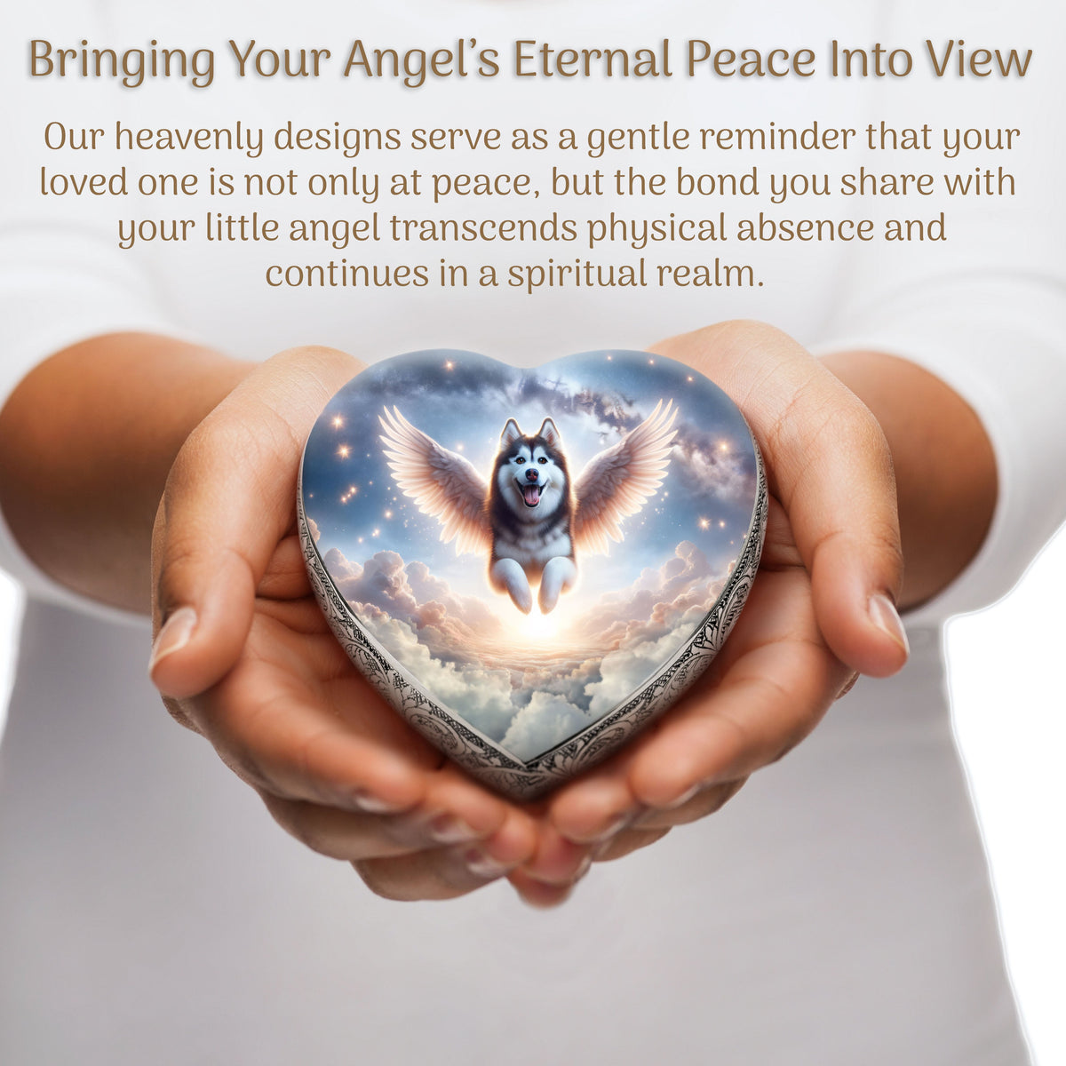 Eternal Elegance Dog Urns Husky - Angelic Splendor Dog Urn