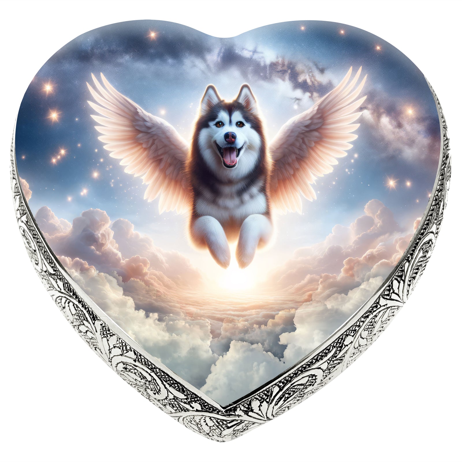 Eternal Elegance Dog Urns Husky - Angelic Splendor Dog Urn