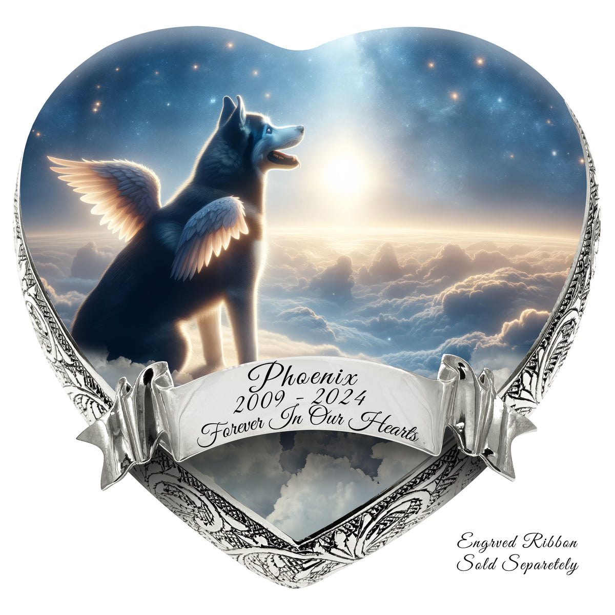 Eternal Elegance Dog Urns Husky - Celestial Canvas Dog Urn