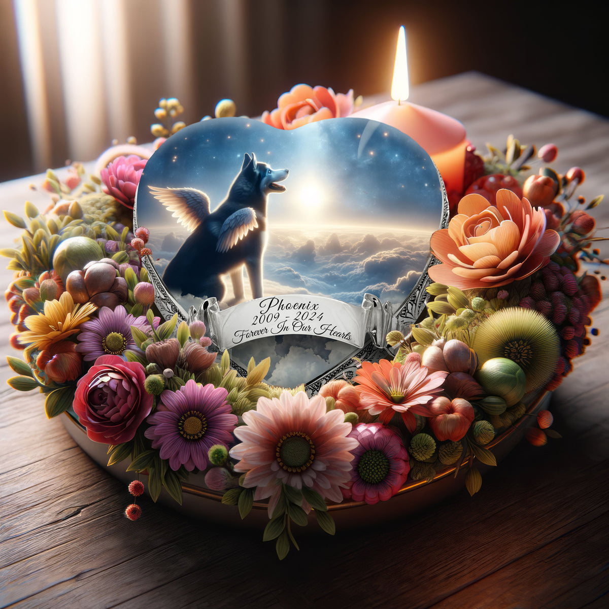 Eternal Elegance Dog Urns Husky - Celestial Canvas Dog Urn