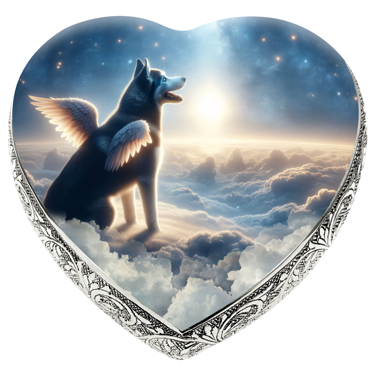 Eternal Elegance Dog Urns Husky - Celestial Canvas Dog Urn