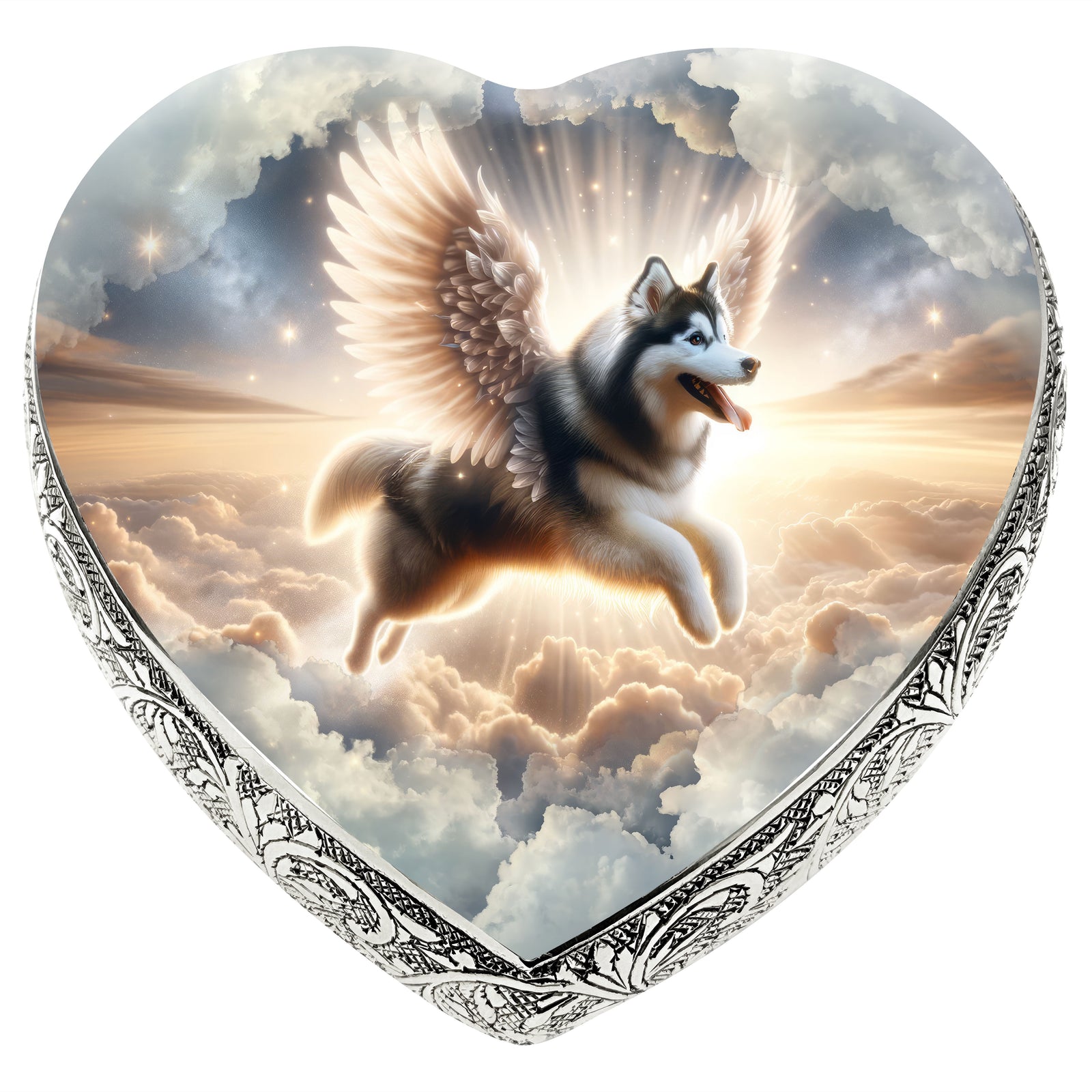 Eternal Elegance Dog Urns Husky - Divine Skyscape Dog Urn
