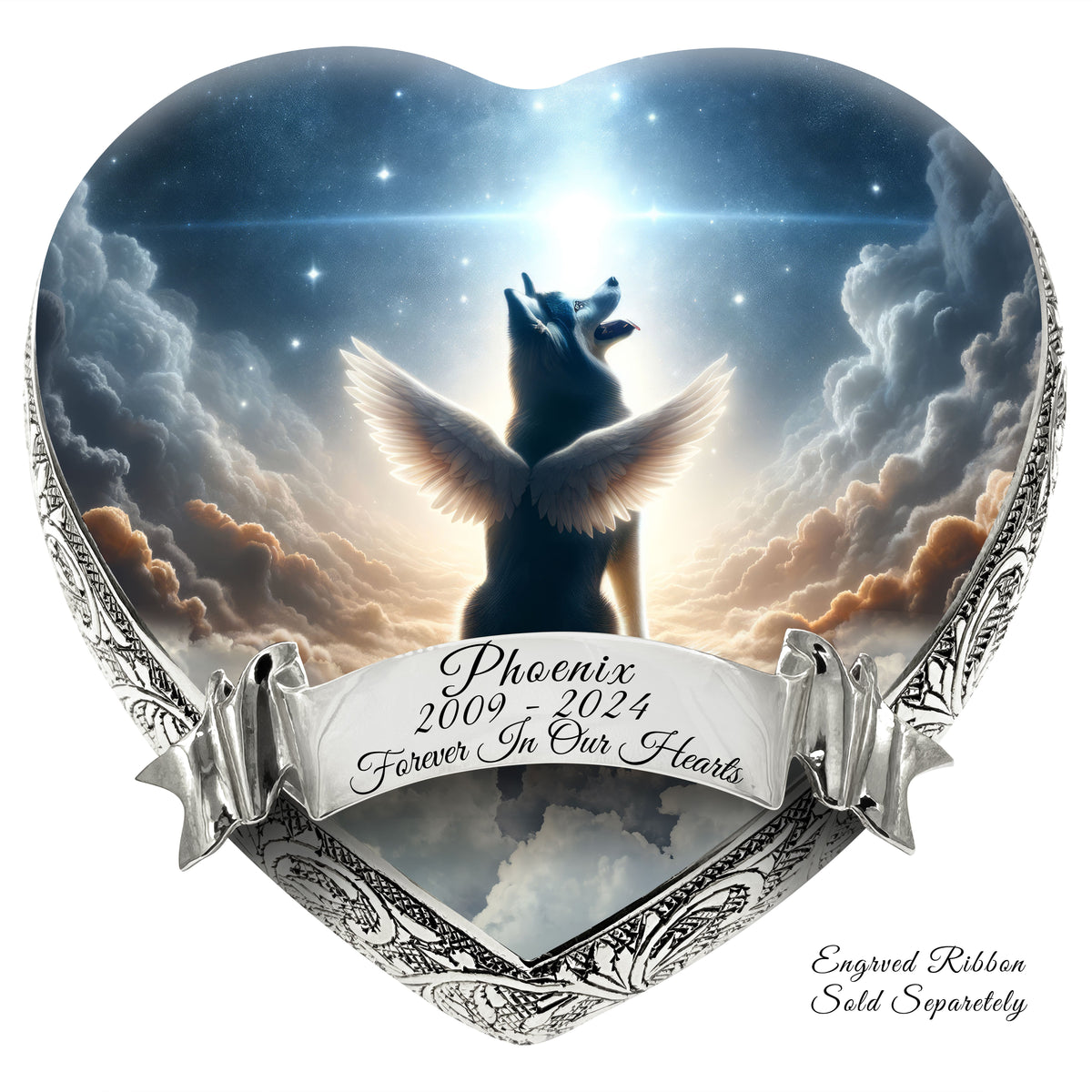 Eternal Elegance Dog Urns Husky - Galactic Grace Dog Urn