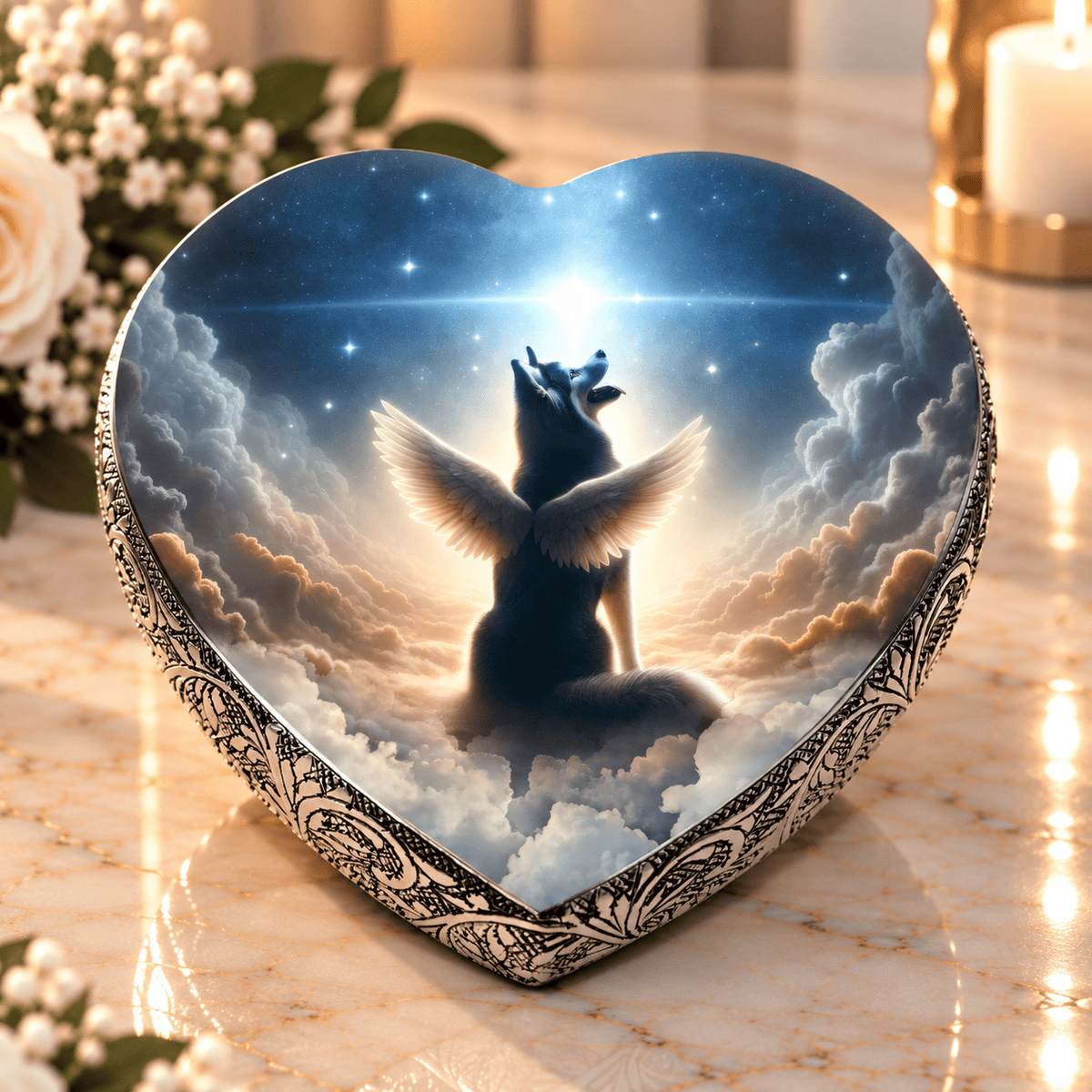 Eternal Elegance Dog Urns Husky Urn - Dog Urn - Galactic Grace Urn for Dog Ashes