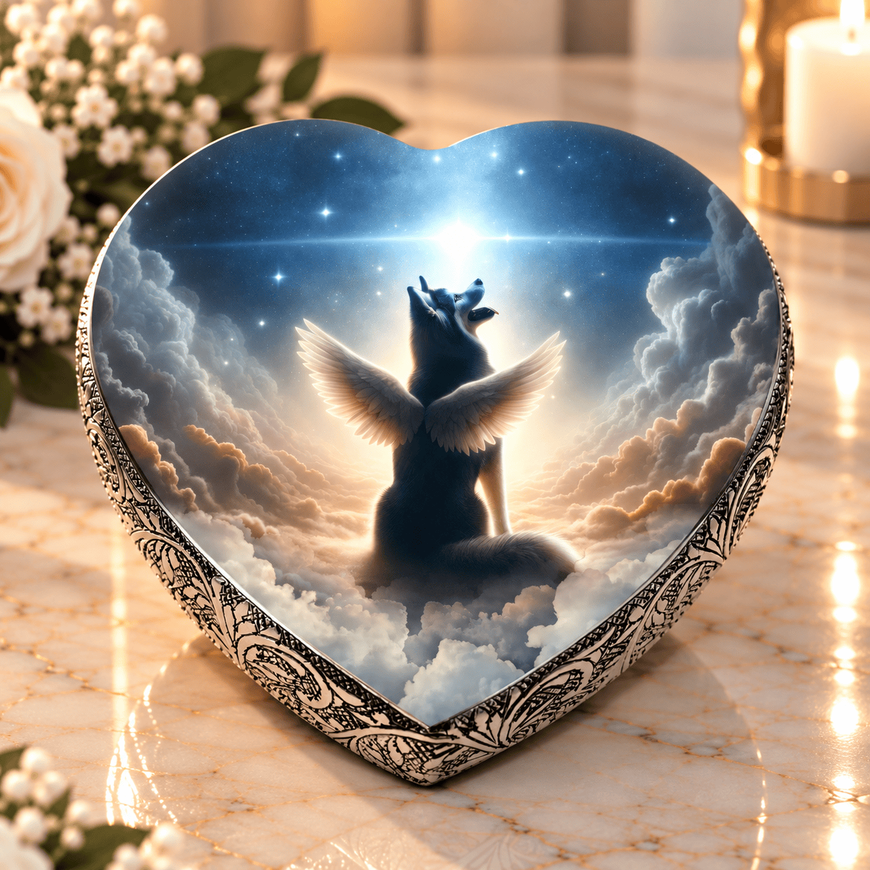 Eternal Elegance Dog Urns Husky Urn - Dog Urn - Galactic Grace Urn for Dog Ashes