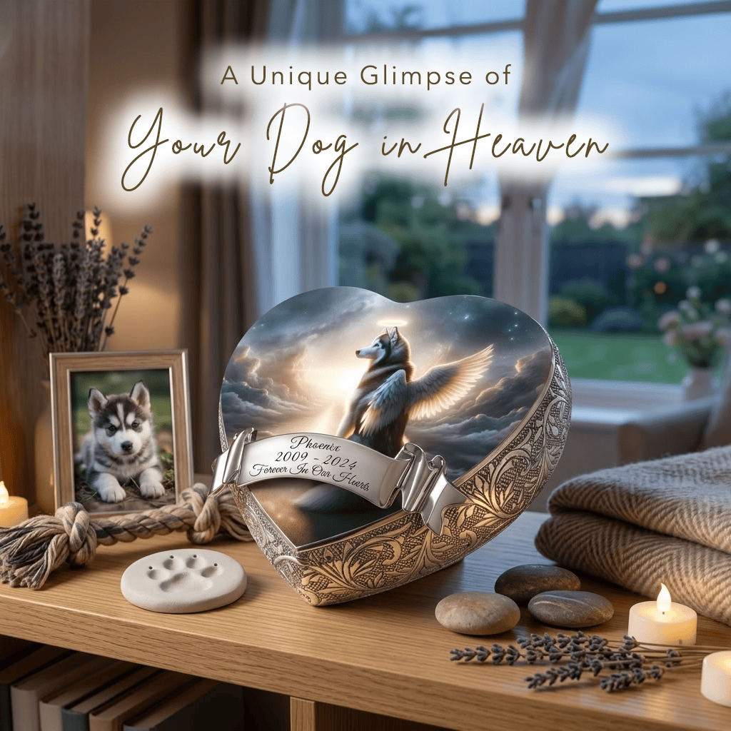 Eternal Elegance Dog Urns Husky Urn - Dog Urn - Seraphic Swirl Urn for Dog Ashes