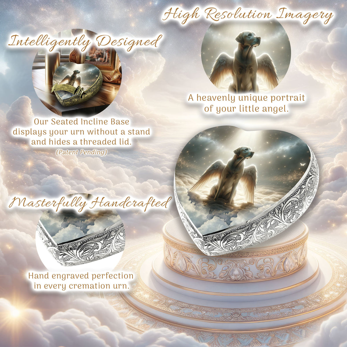 Eternal Elegance Dog Urns Labrador Retriever - Angelic Light Dog Urn