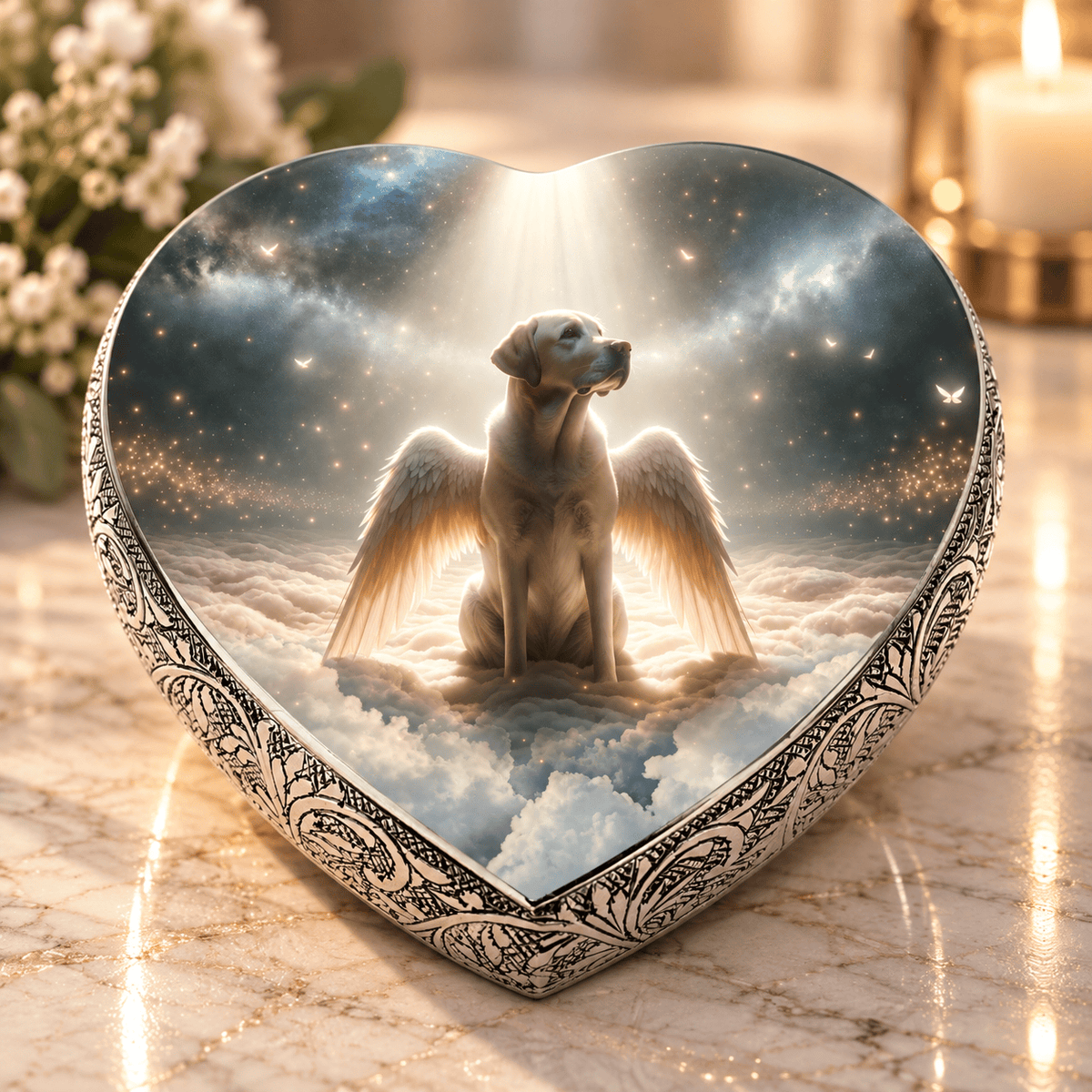 Eternal Elegance Dog Urns Labrador Retriever Dog Urn - Angelic Light Urn for Dog Ashes
