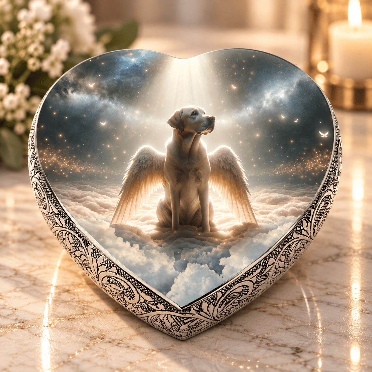 Eternal Elegance Dog Urns Labrador Retriever Dog Urn - Angelic Light Urn for Dog Ashes