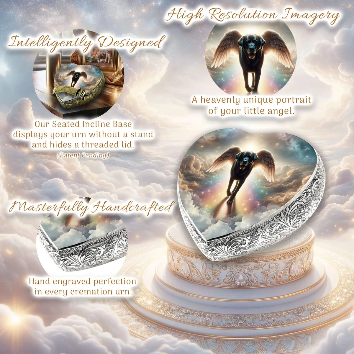 Eternal Elegance Dog Urns Labrador Retriever - Heavenly Bridge Dog Urn