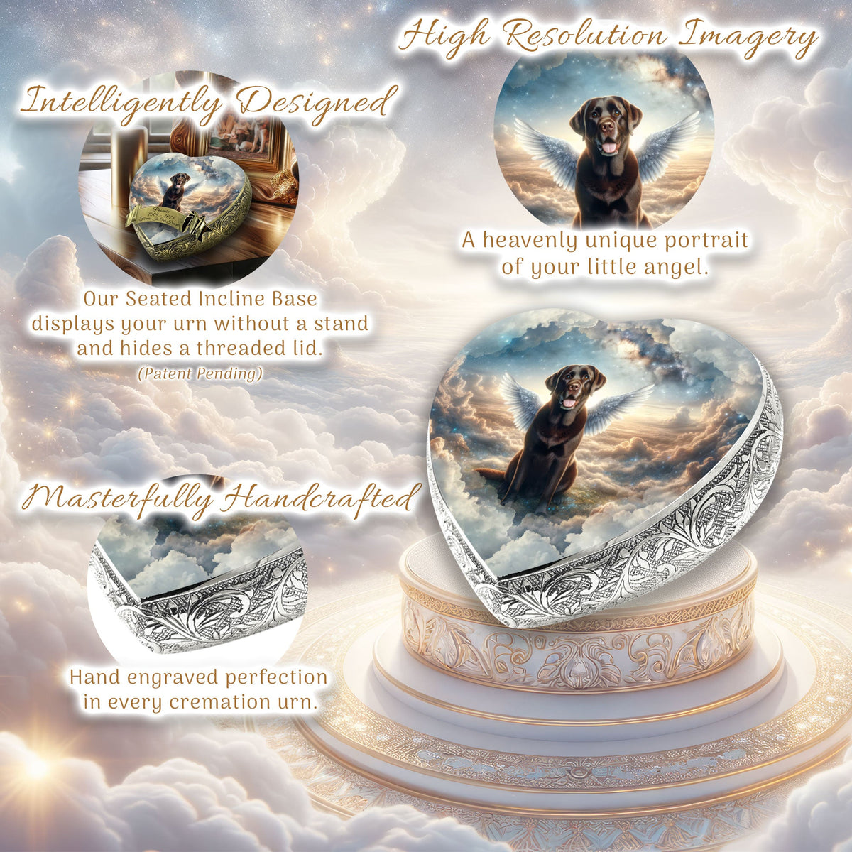 Eternal Elegance Dog Urns Labrador Retriever - Lunar Sheen Dog Urn