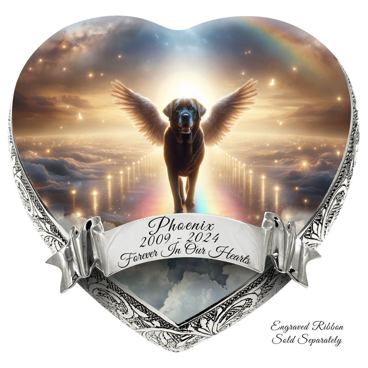 Eternal Elegance Dog Urns Labrador Retriever - Rainbow Crossing Dog Urn