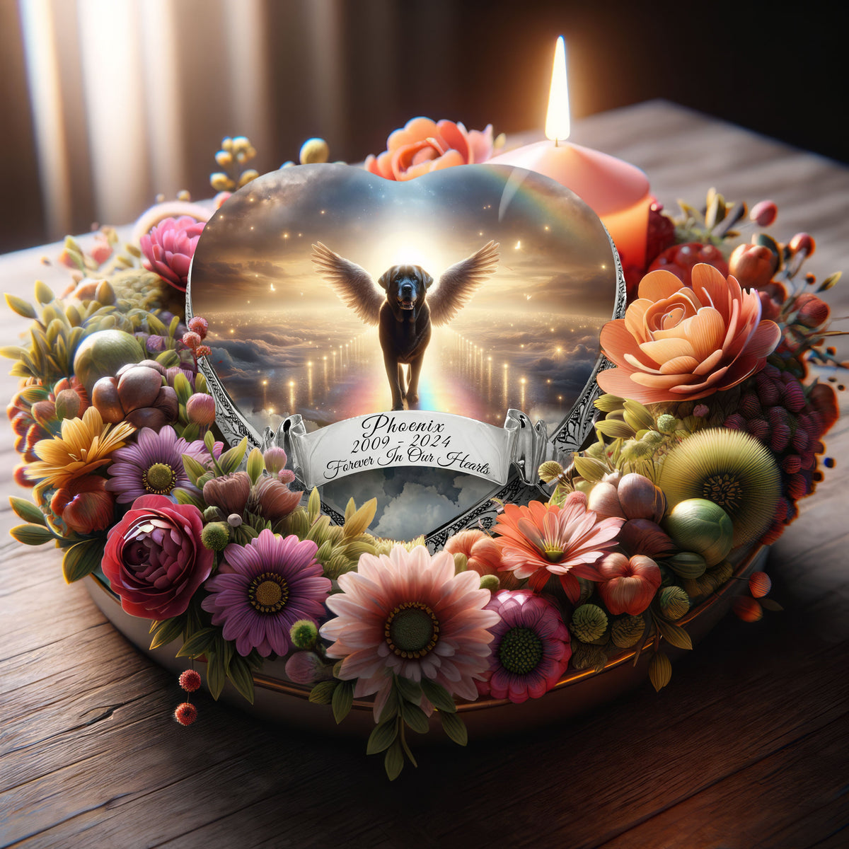 Eternal Elegance Dog Urns Labrador Retriever - Rainbow Crossing Dog Urn