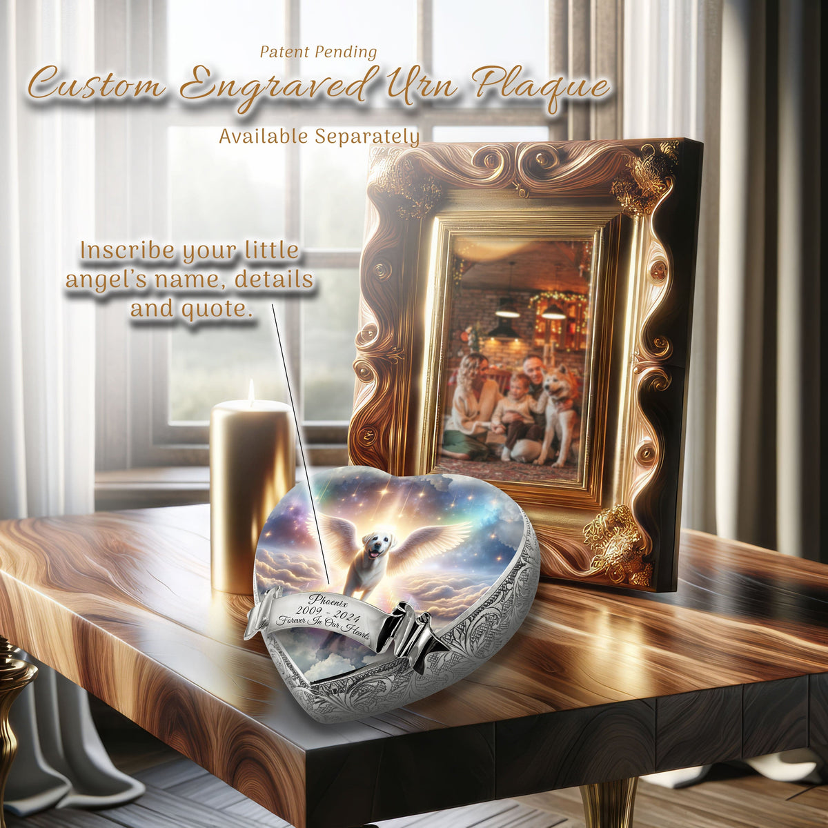 Eternal Elegance Dog Urns Labrador Retriever - Sacred Hearts Rainbow Arc Dog Urn