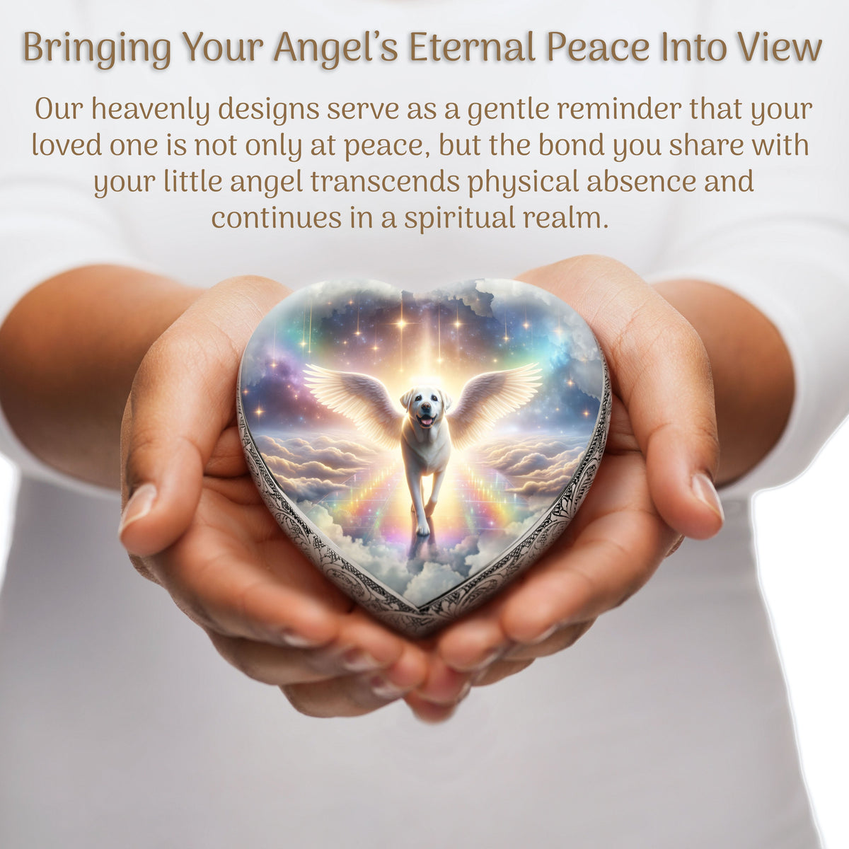 Eternal Elegance Dog Urns Labrador Retriever - Sacred Hearts Rainbow Arc Dog Urn