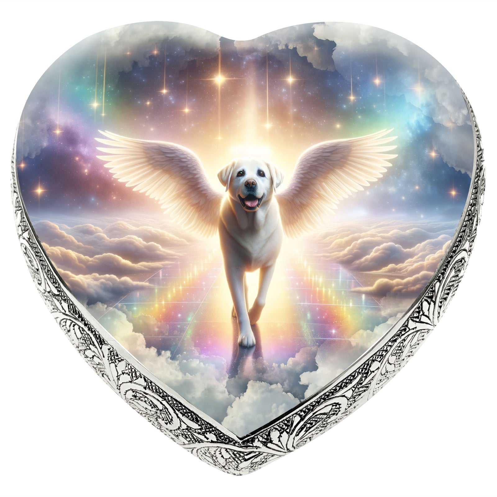 Eternal Elegance Dog Urns Labrador Retriever - Sacred Hearts Rainbow Arc Dog Urn