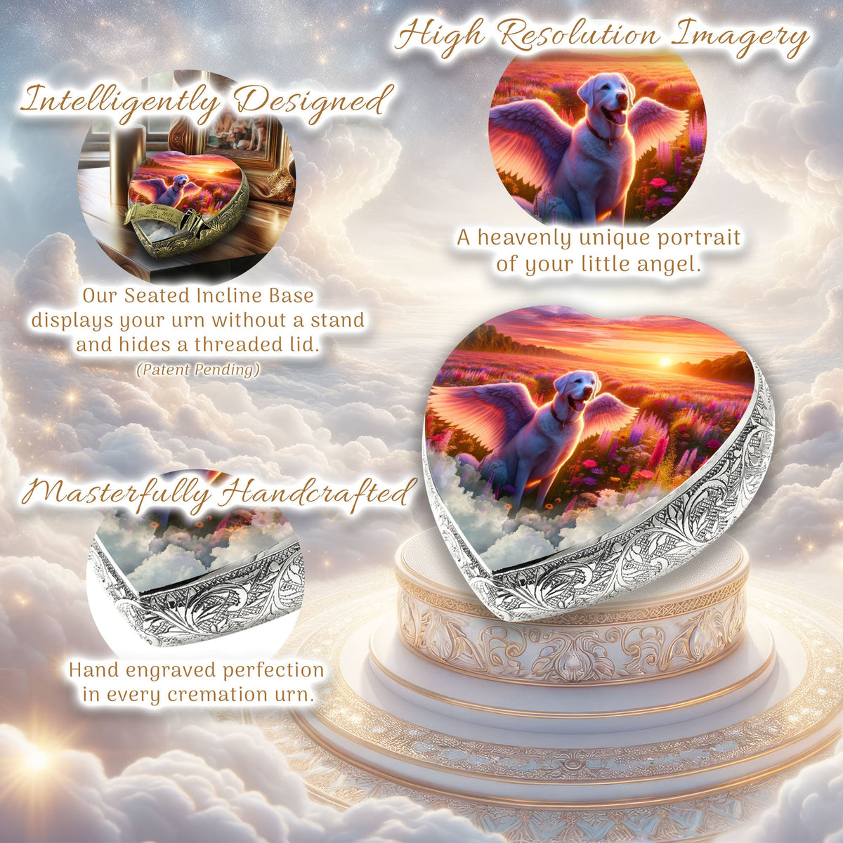 Eternal Elegance Dog Urns Labrador Retriever - Sunburst Dream Dog Urn