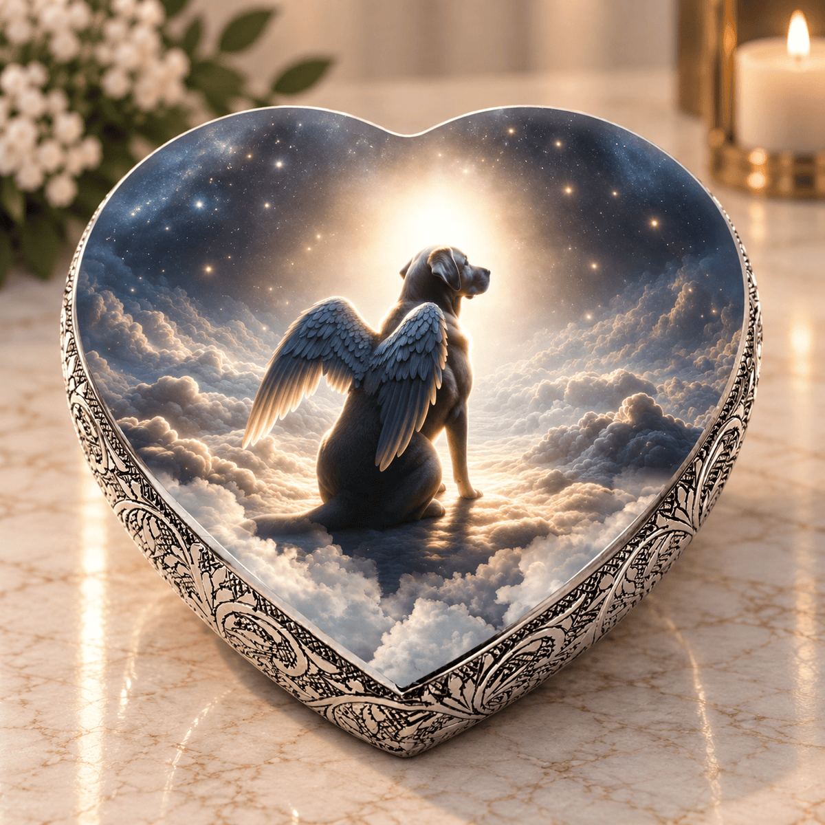 Eternal Elegance Dog Urns Labrador Retriever Urn - Dog Urn- Divine Aura Urn for Dog Ashes