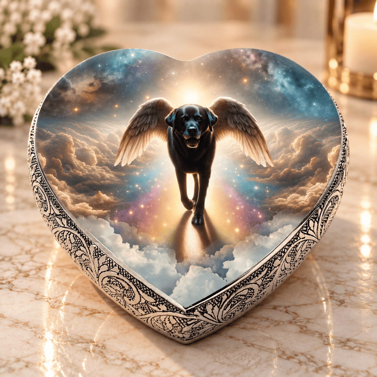 Eternal Elegance Dog Urns Labrador Retriever Urn - Dog Urn - Heavenly Bridge Urn for Dog Ashes