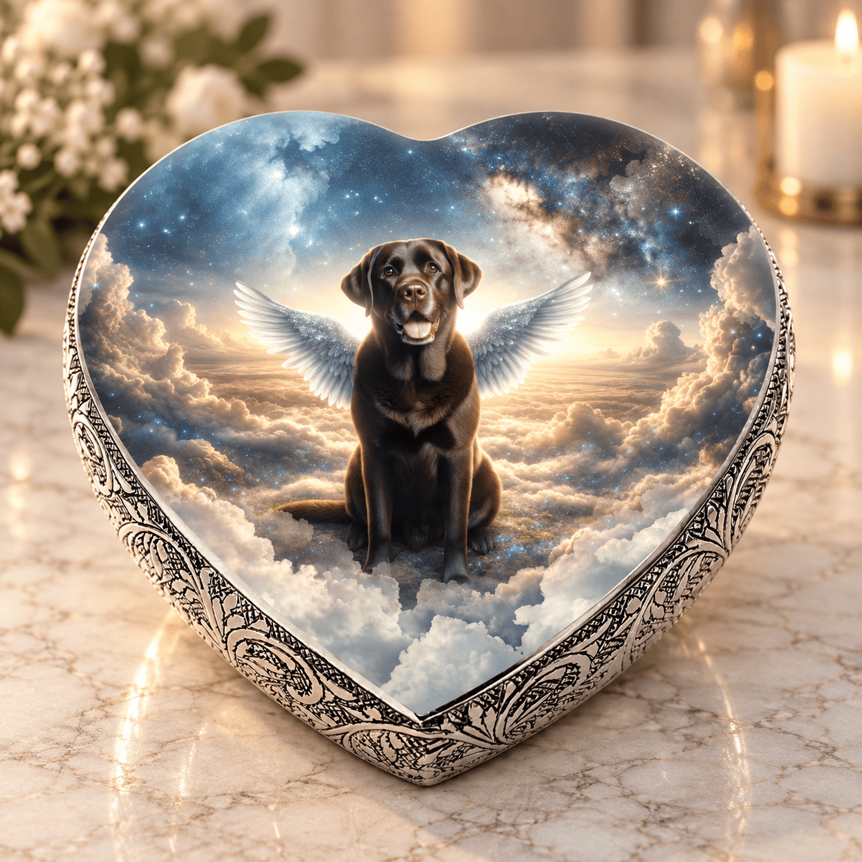 Eternal Elegance Dog Urns Labrador Retriever Urn - Dog Urn - Lunar Sheen Urn for Dog Ashes