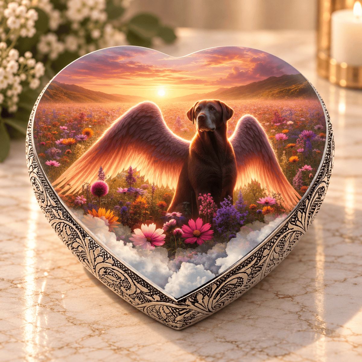 Eternal Elegance Dog Urns Labrador Retriever Urn - Dog Urn - Seraphic Radiance Urn for Dog Ashes
