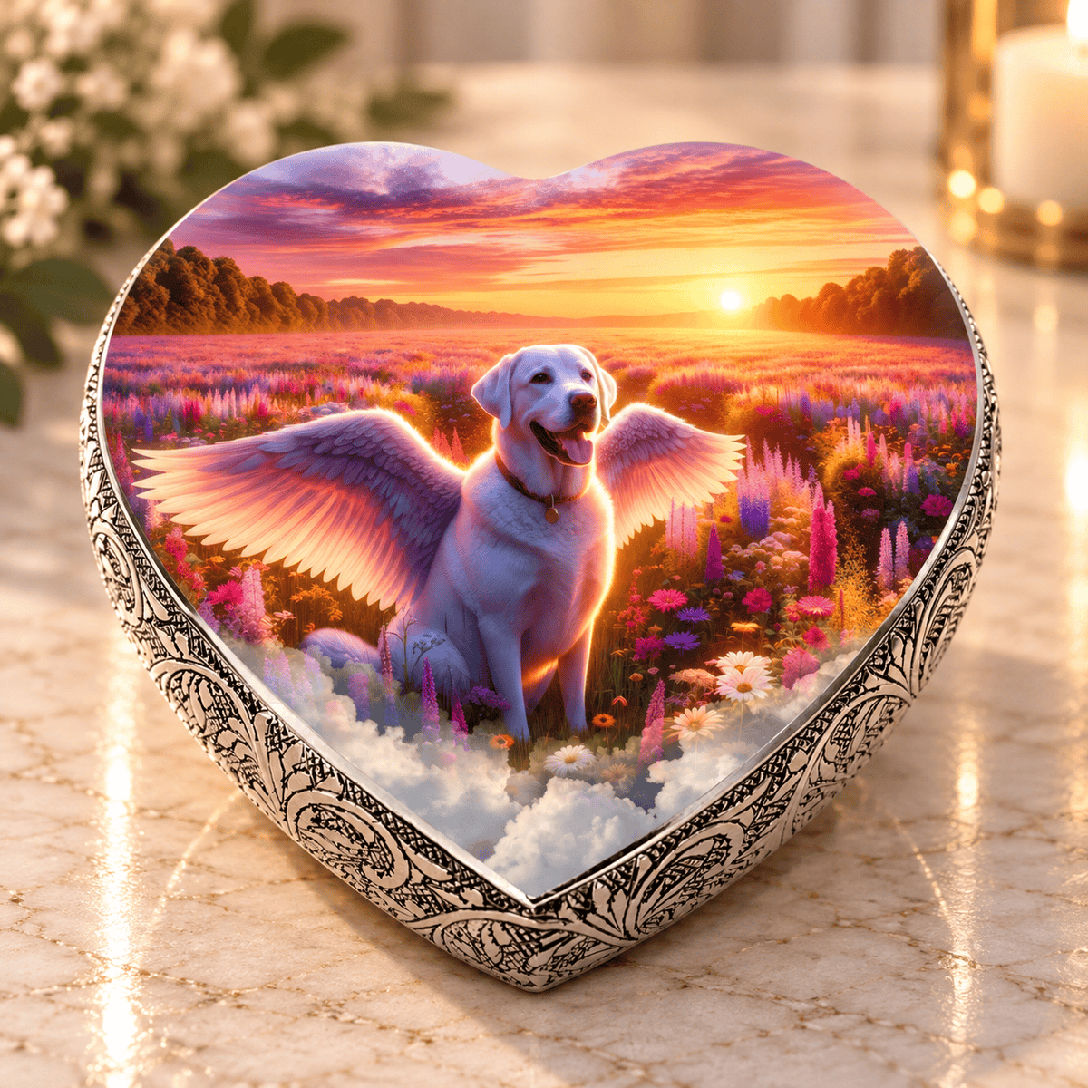 Eternal Elegance Dog Urns Labrador Retriever Urn - Dog Urn - Sunburst Dream Urn for Dog Ashes