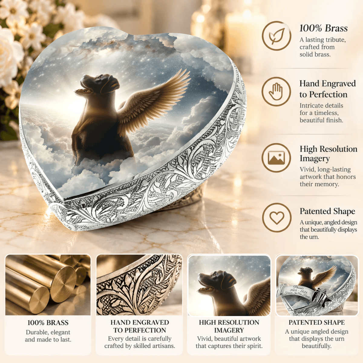 Eternal Elegance Dog Urns Labrador Retriever Urn - Dog Urn - Twilight Haze Urn for Dog Ashes