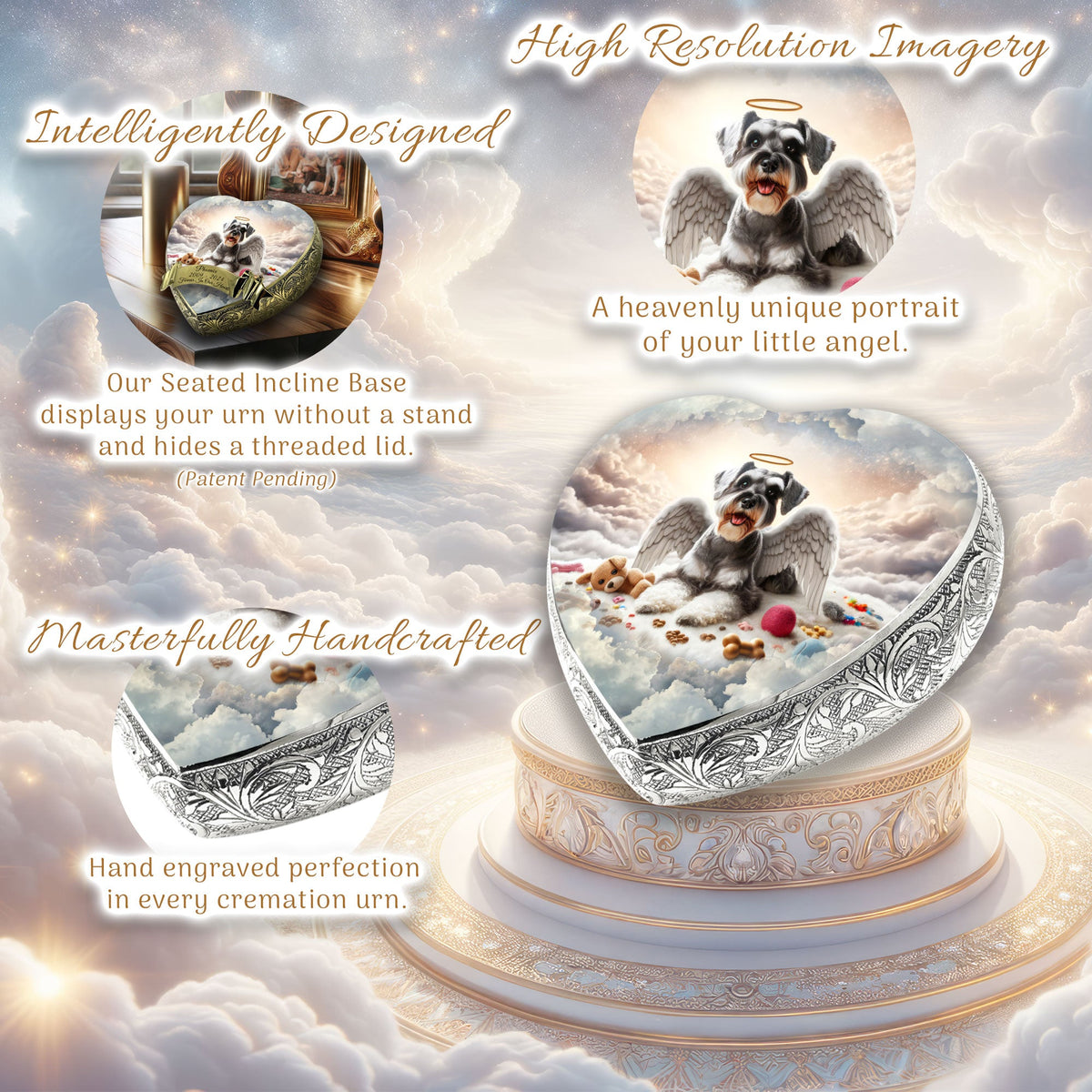 Eternal Elegance Dog Urns Miniature Schnauzer - Empyrean Elegance Dog Urn