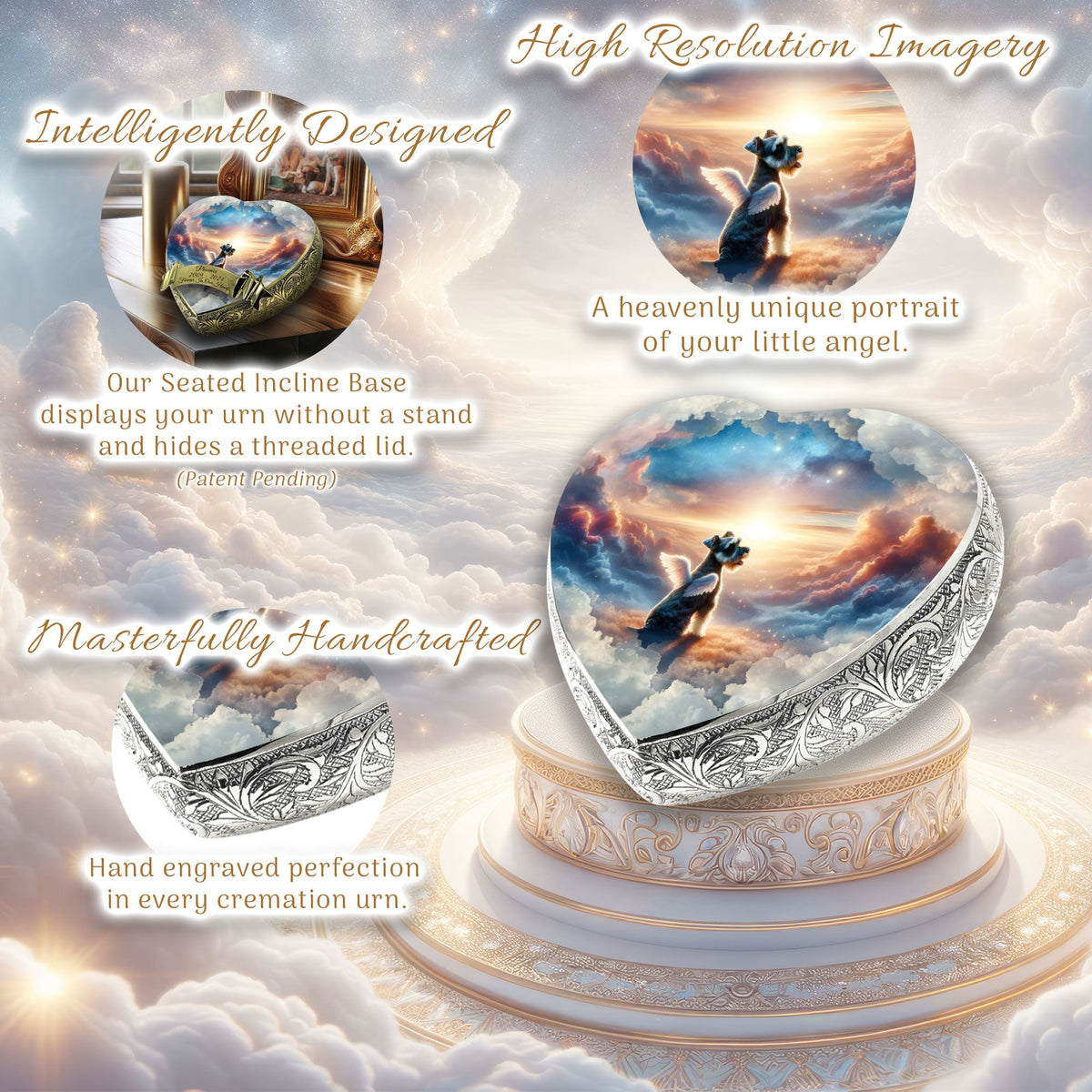 Eternal Elegance Dog Urns Miniature Schnauzer - Nebula Nectar Dog Urn