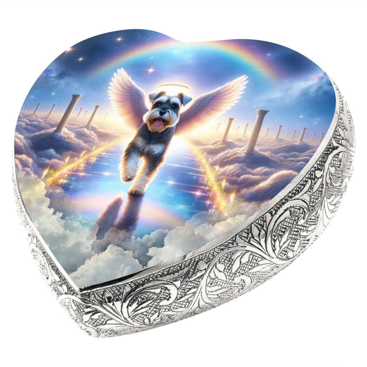 Eternal Elegance Dog Urns Miniature Schnauzer - Rainbow Bridge Dog Urn