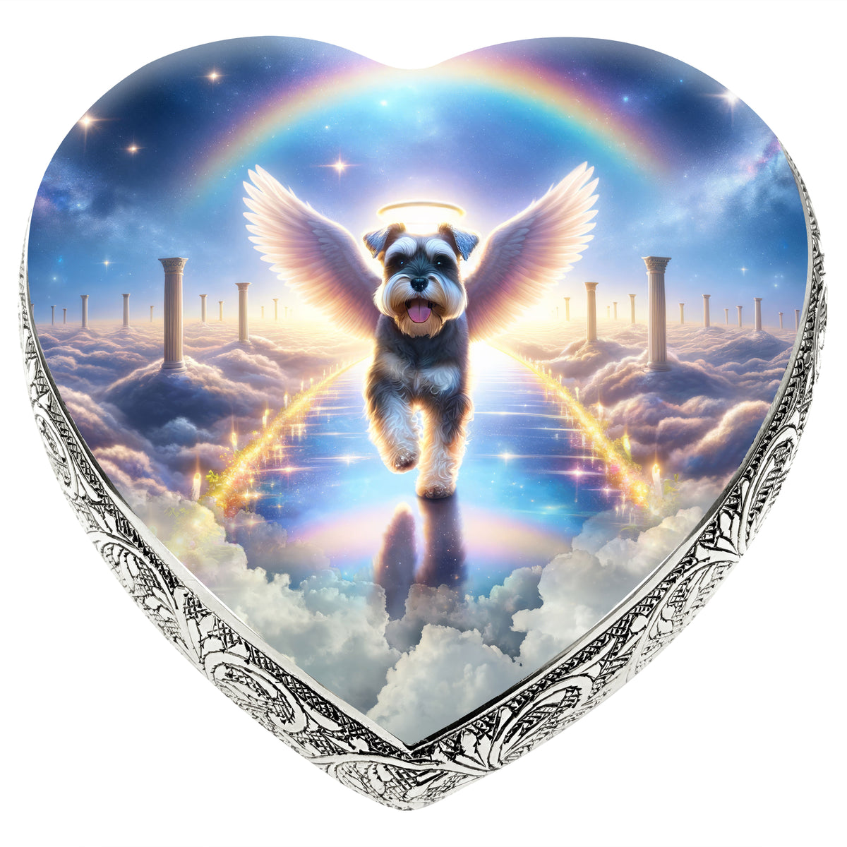 Eternal Elegance Dog Urns Miniature Schnauzer - Rainbow Bridge Dog Urn